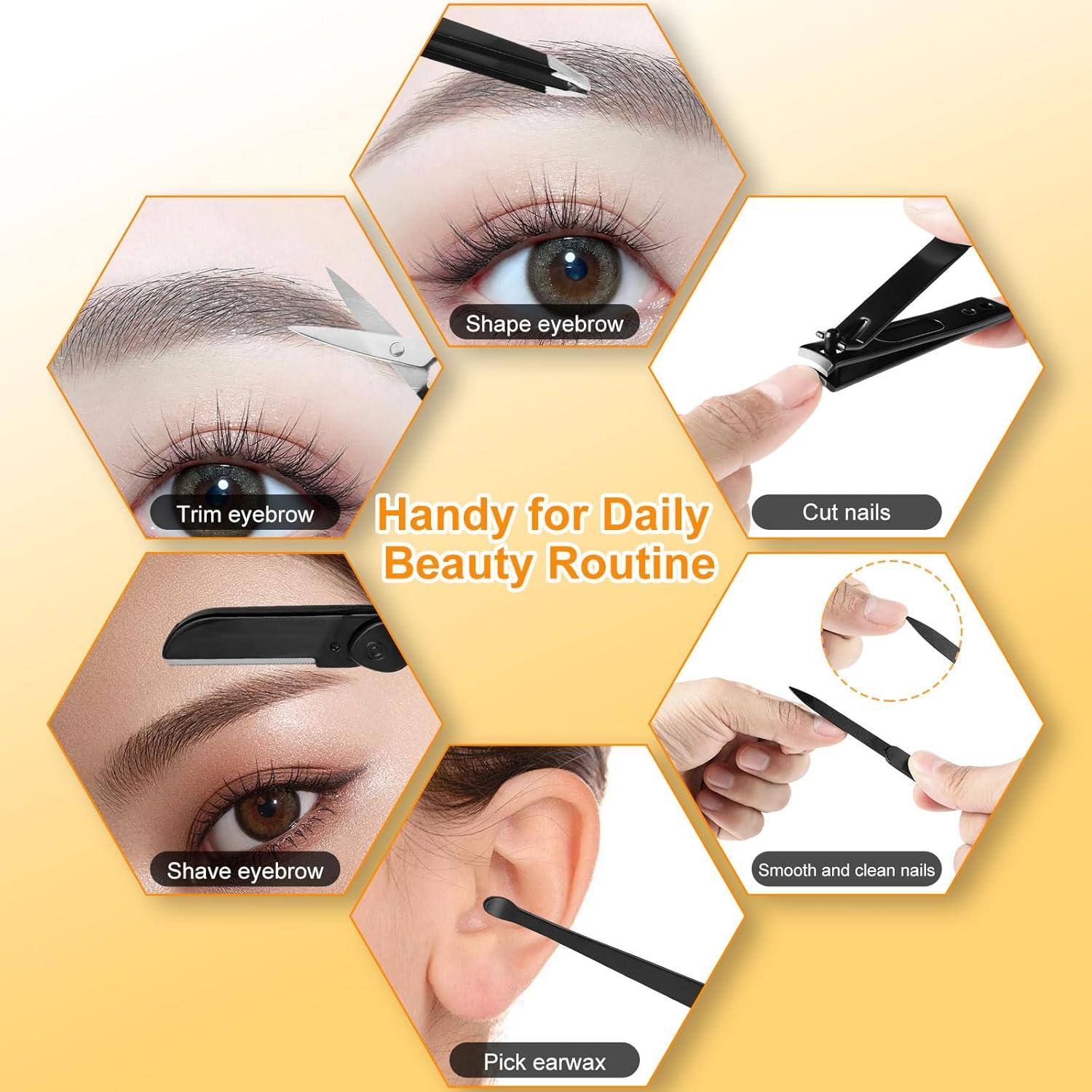 Kit de Pinzas Yougai 9 Piezas Acero Inoxidable Estuche