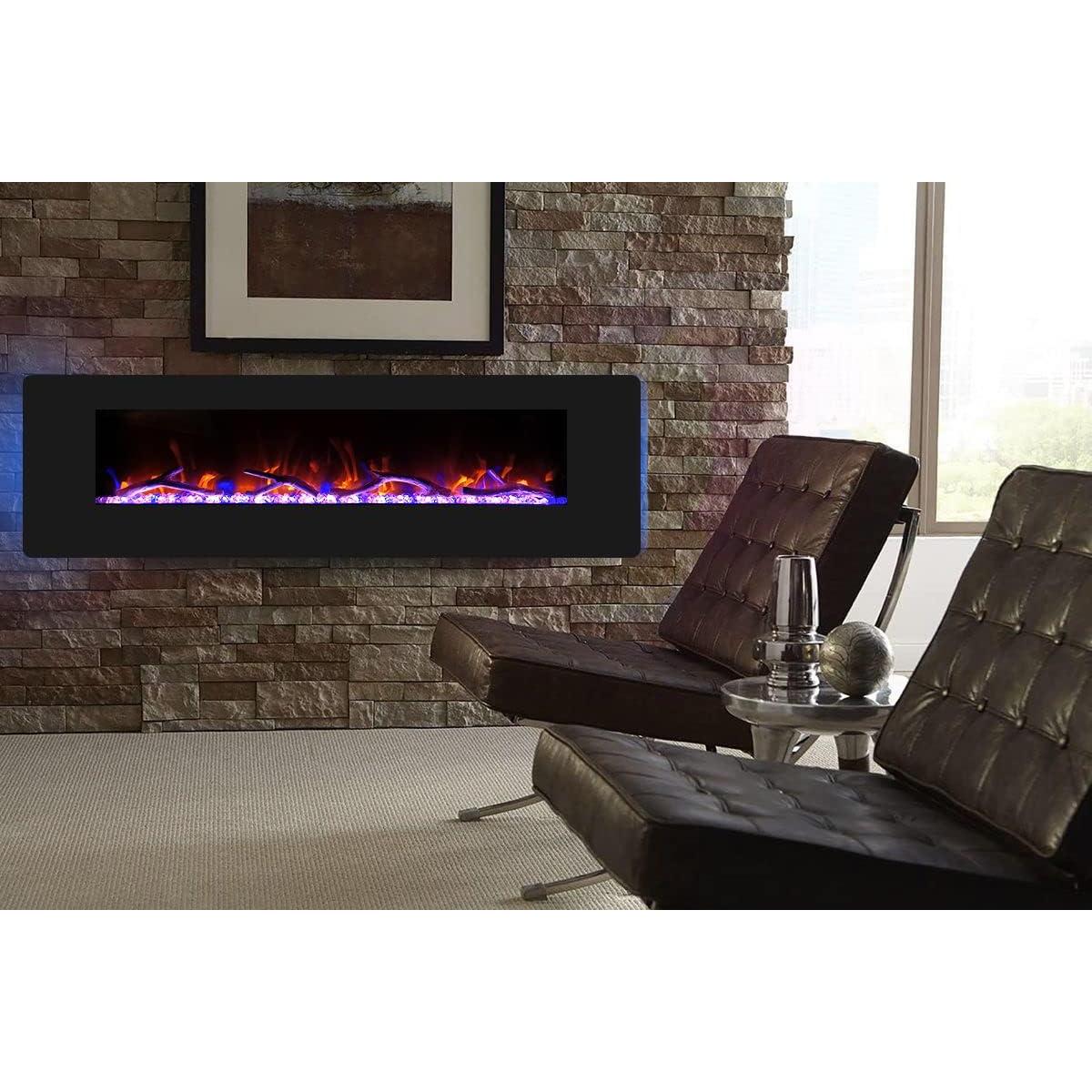 Chimenea Eléctrica Cheerway 106.6 cm con Altavoz Bluetooth