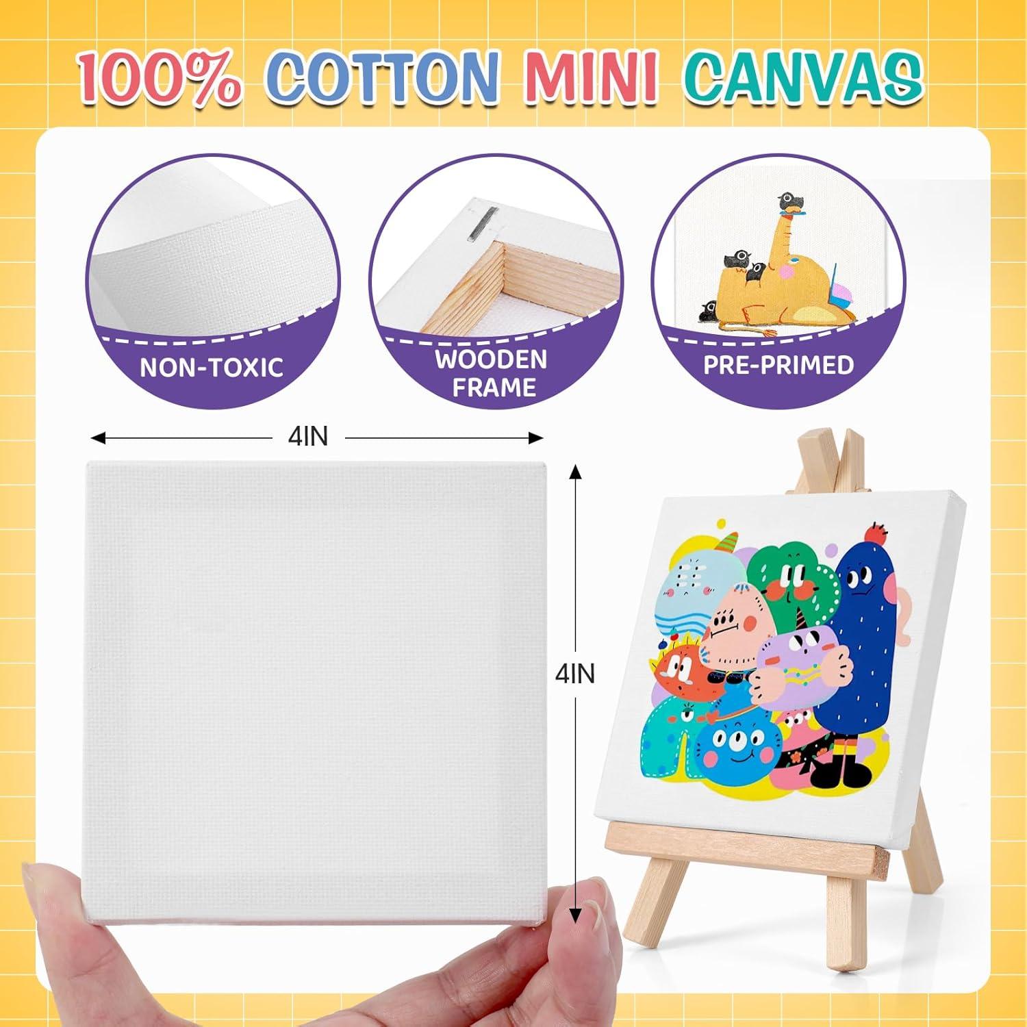 Kit de Pintura Acrílica ESRICH 5 Sets Mini Lienzos 10,16 cm