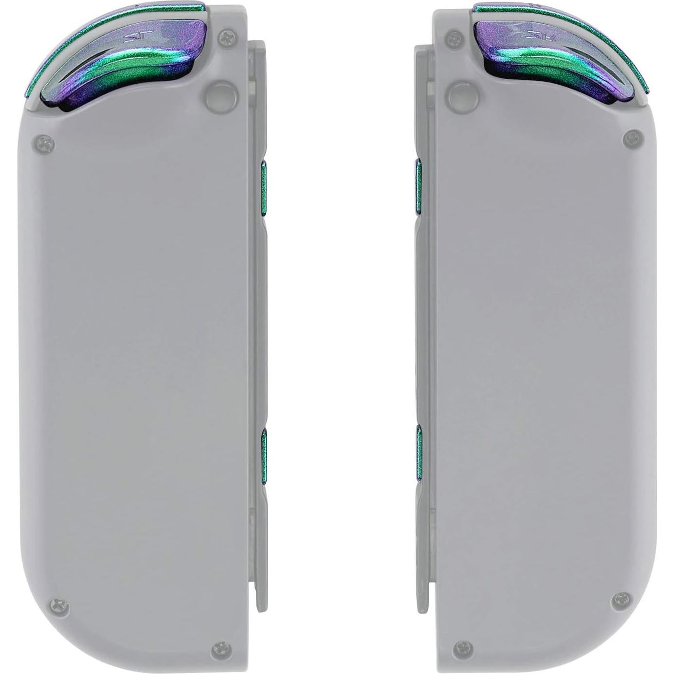 Juego de Botones eXtremeRate Camaleón Verde Púrpura para JoyCon