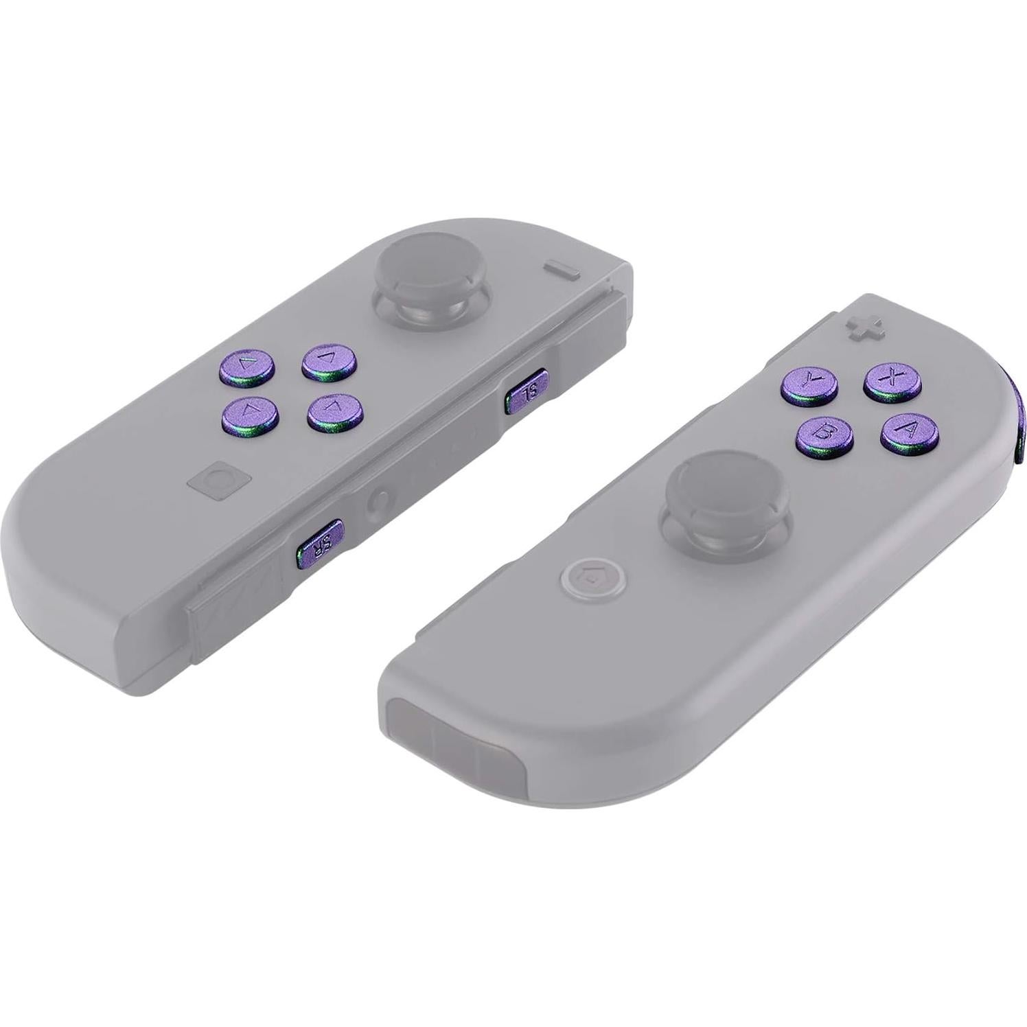 Juego de Botones eXtremeRate Camaleón Verde Púrpura para JoyCon