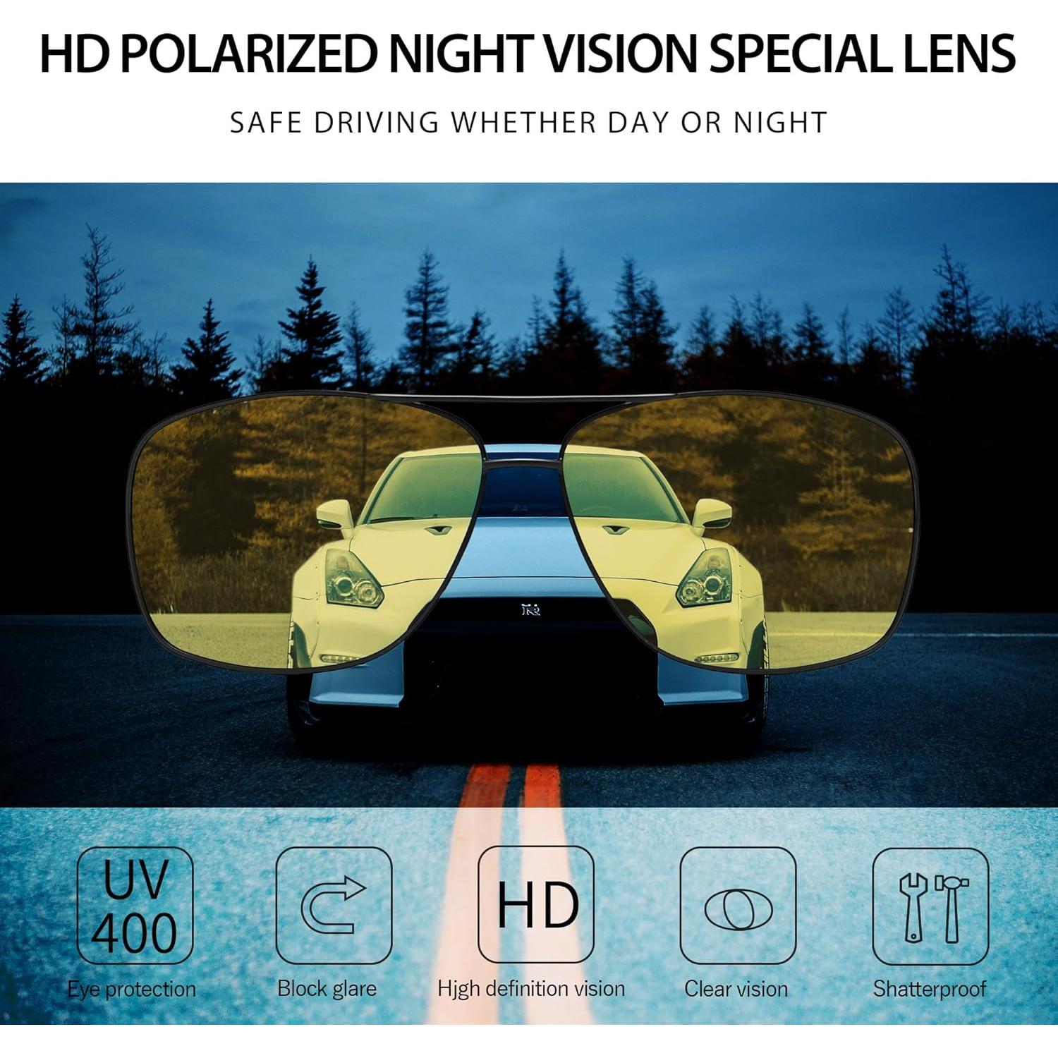 Gafas de sol polarizadas SUNGAIT para hombres, lente amarilla