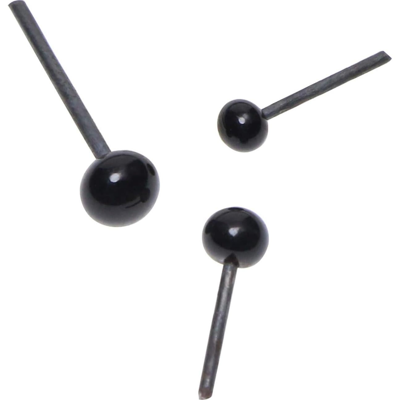 Ojos de Vidrio Mini Skater 2.8/3.2/4mm 300Pcs Negro