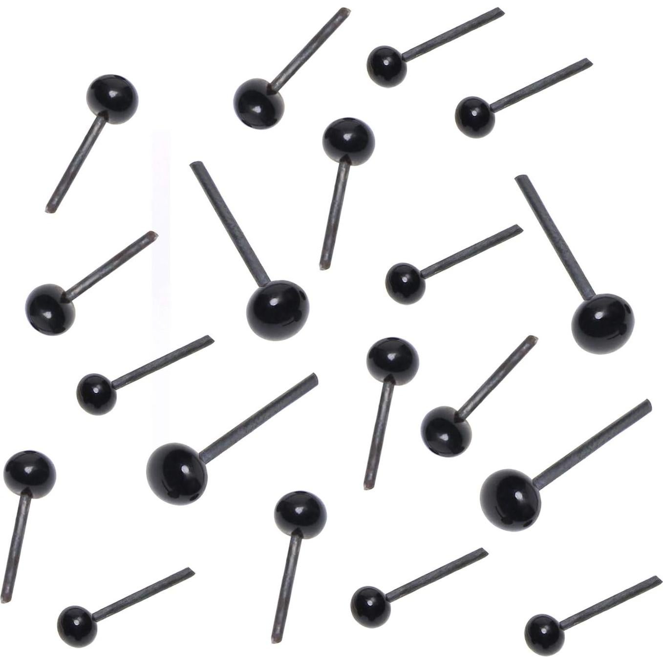 Ojos de Vidrio Mini Skater 2.8/3.2/4mm 300Pcs Negro