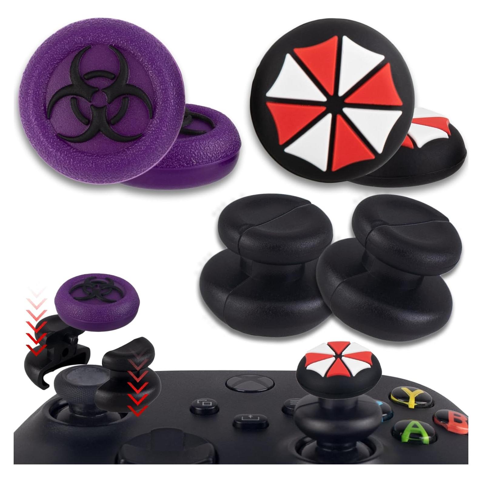 Extensor de Thumbstick PlayRealm x2 y Grip de Pulgar x4 para Xbox