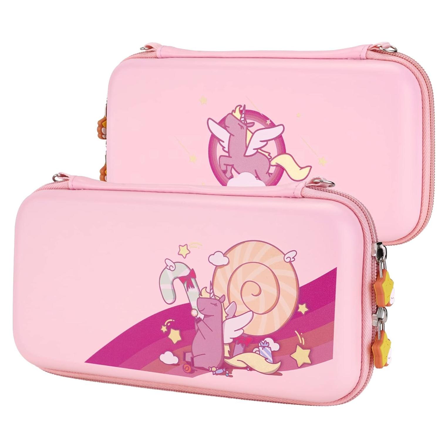 Funda de Transporte Dura eXtremeRate para Nintendo Switch Lite Rosa