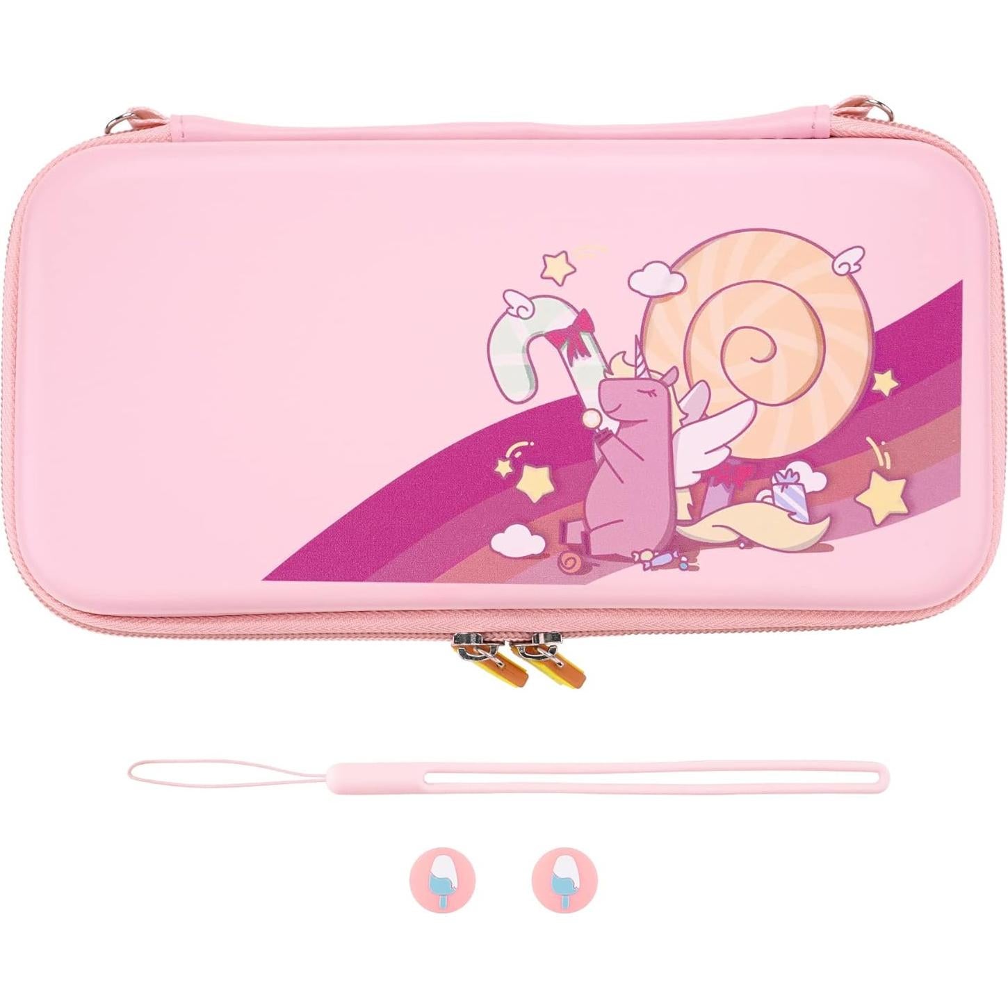 Funda de Transporte Dura eXtremeRate para Nintendo Switch Lite Rosa