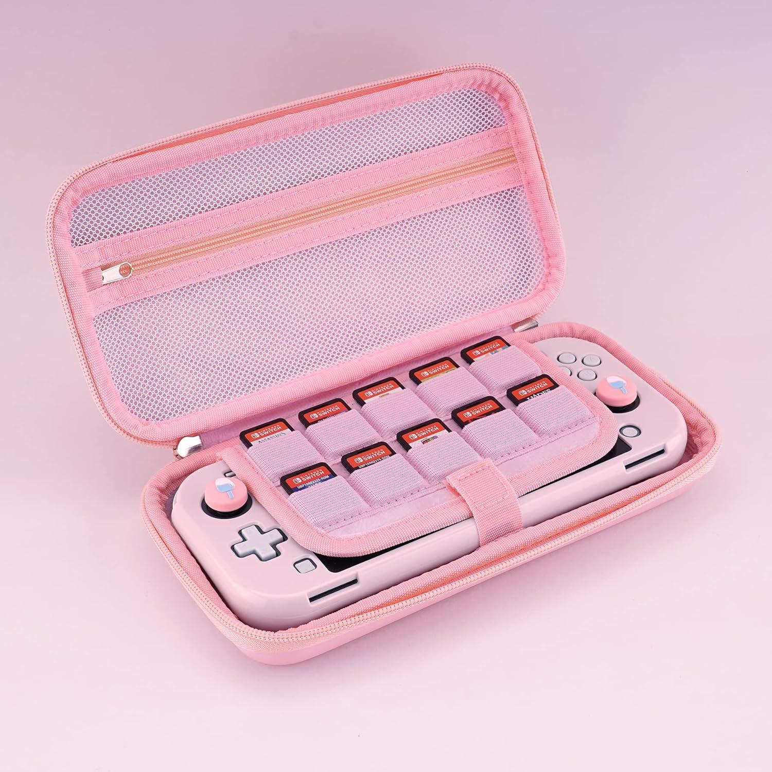 Funda de Transporte Dura eXtremeRate para Nintendo Switch Lite Rosa