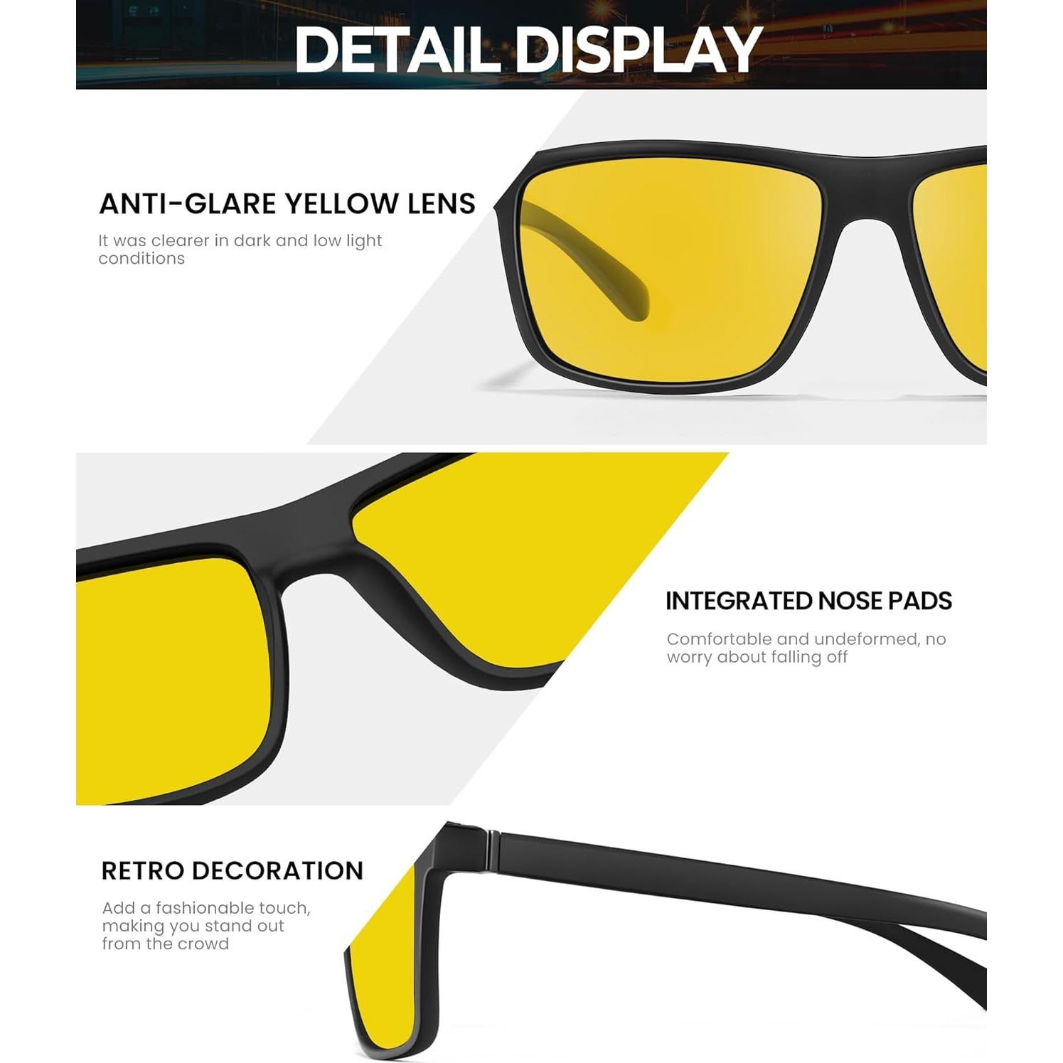 Gafas de sol polarizadas OUKEMAX UV400 unisex 3 paquetes