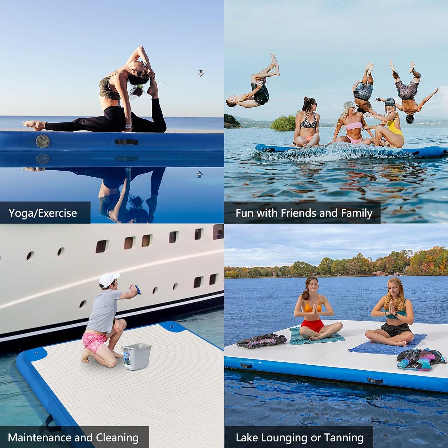 Flotador Inflable GZKYYLEGS 3,05x1,83m Antideslizante