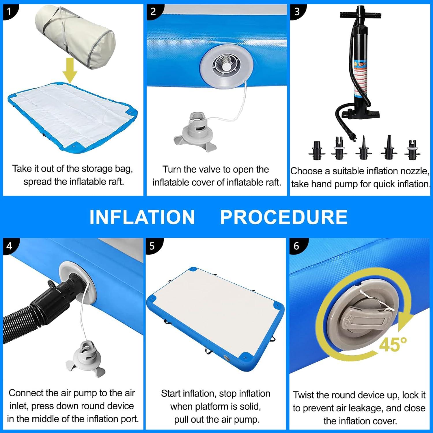 Flotador Inflable GZKYYLEGS 3,05x1,83m Antideslizante