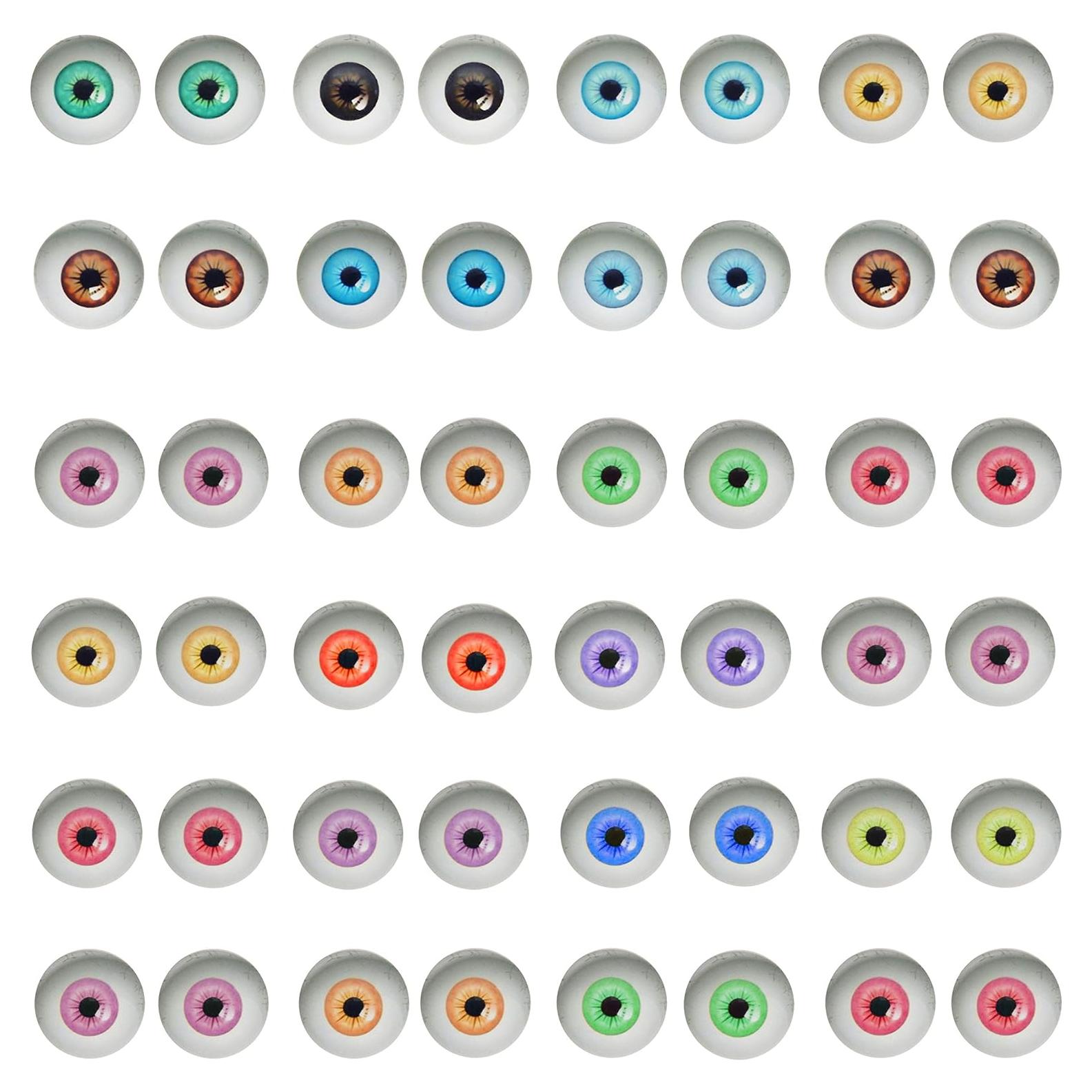 100PCS Ojos de Vidrio 6mm para Muñecas y Manualidades