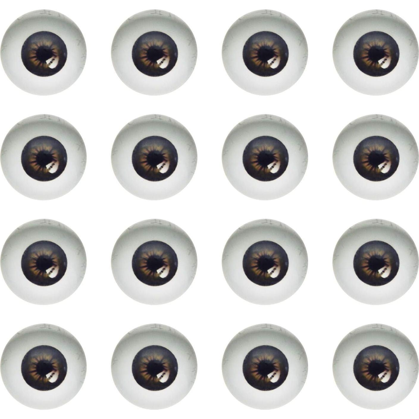 100PCS Ojos de Vidrio 6mm para Muñecas y Manualidades