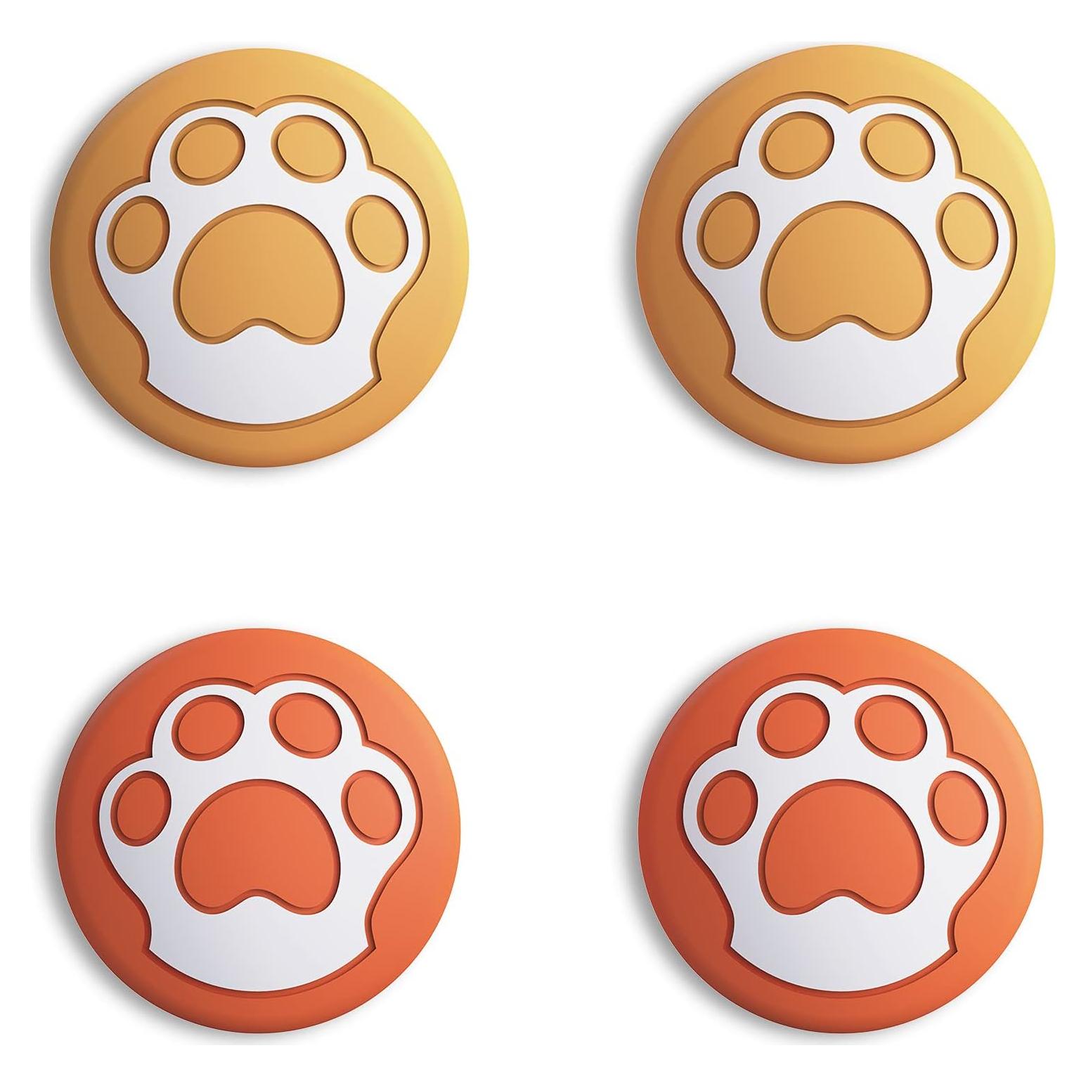 Tapa de Joystick eXtremeRate para Nintendo Switch Lite - Silicona Amarillo y Naranja