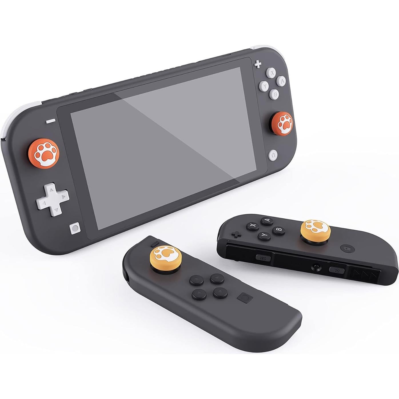 Tapa de Joystick eXtremeRate para Nintendo Switch Lite - Silicona Amarillo y Naranja