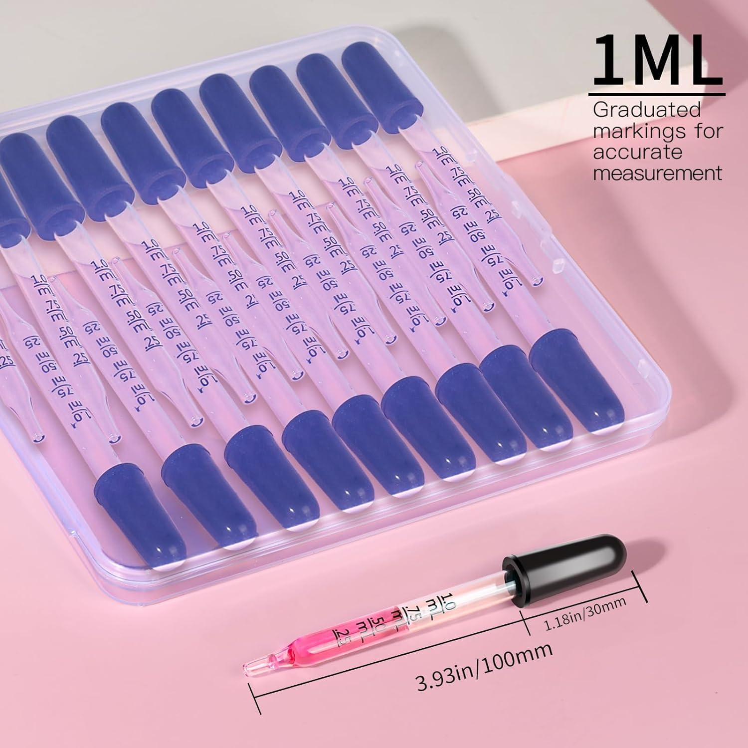 Cuentagotas de Vidrio Teenitor 20 Piezas 1 mL para Aceites