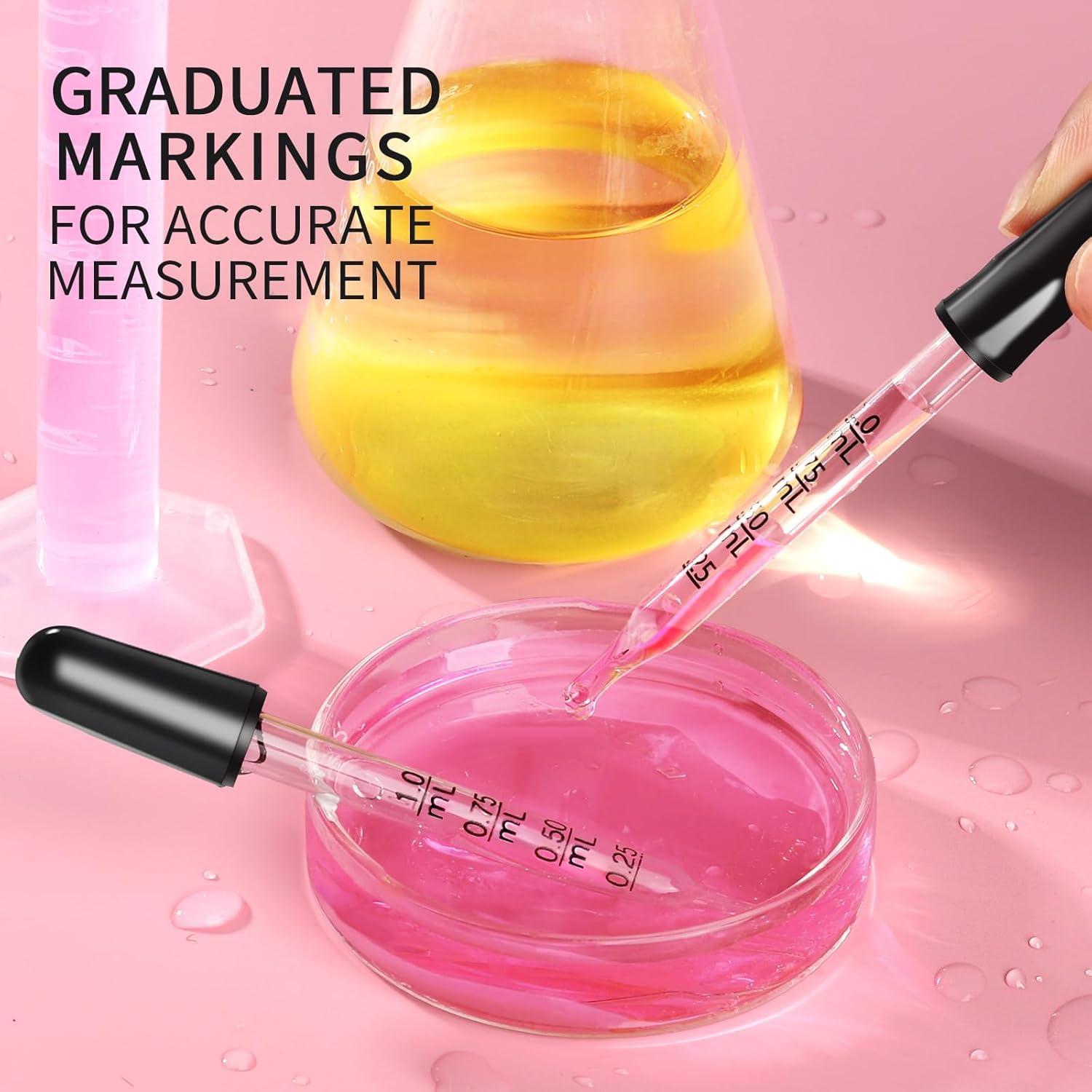 Cuentagotas de Vidrio Teenitor 20 Piezas 1 mL para Aceites