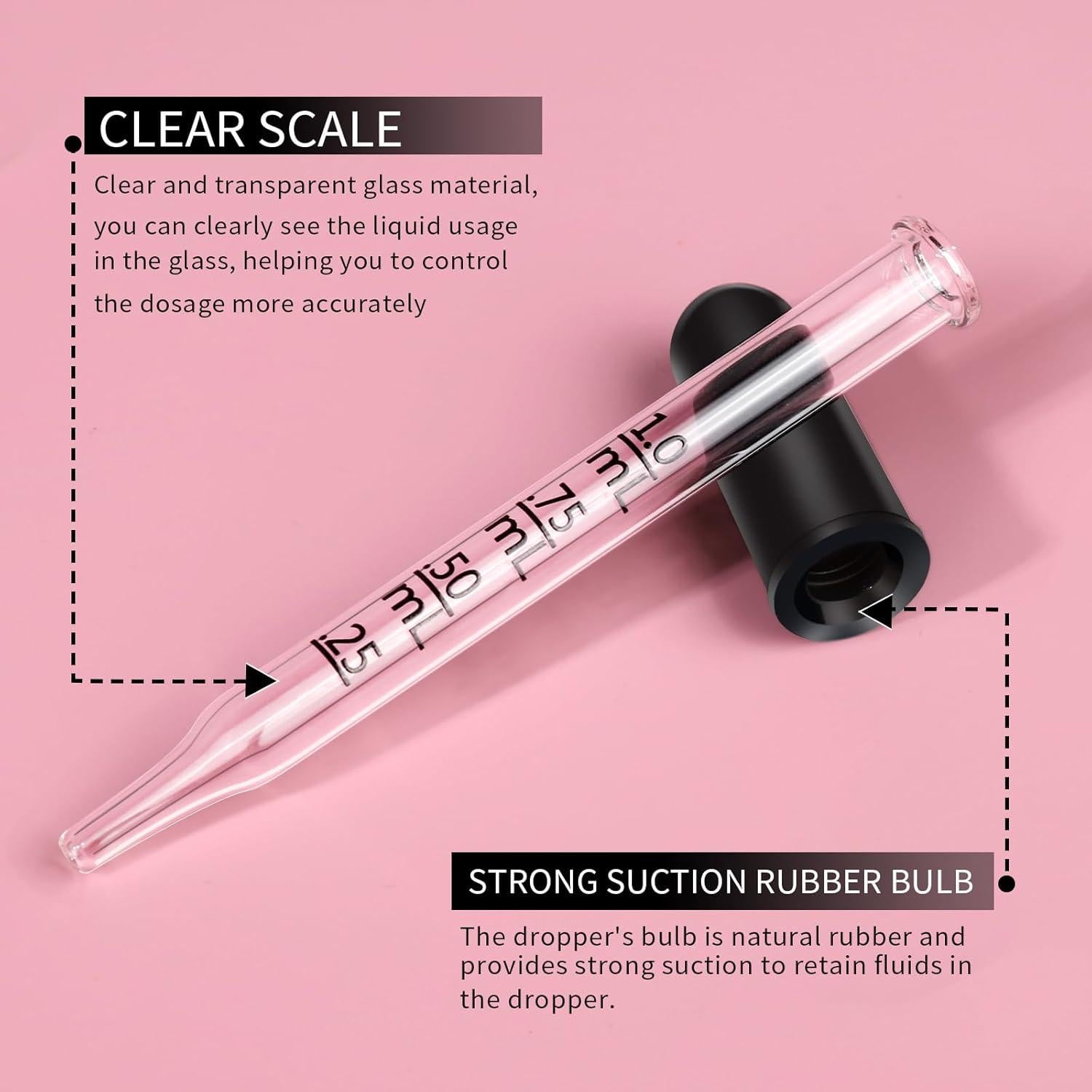 Cuentagotas de Vidrio Teenitor 20 Piezas 1 mL para Aceites