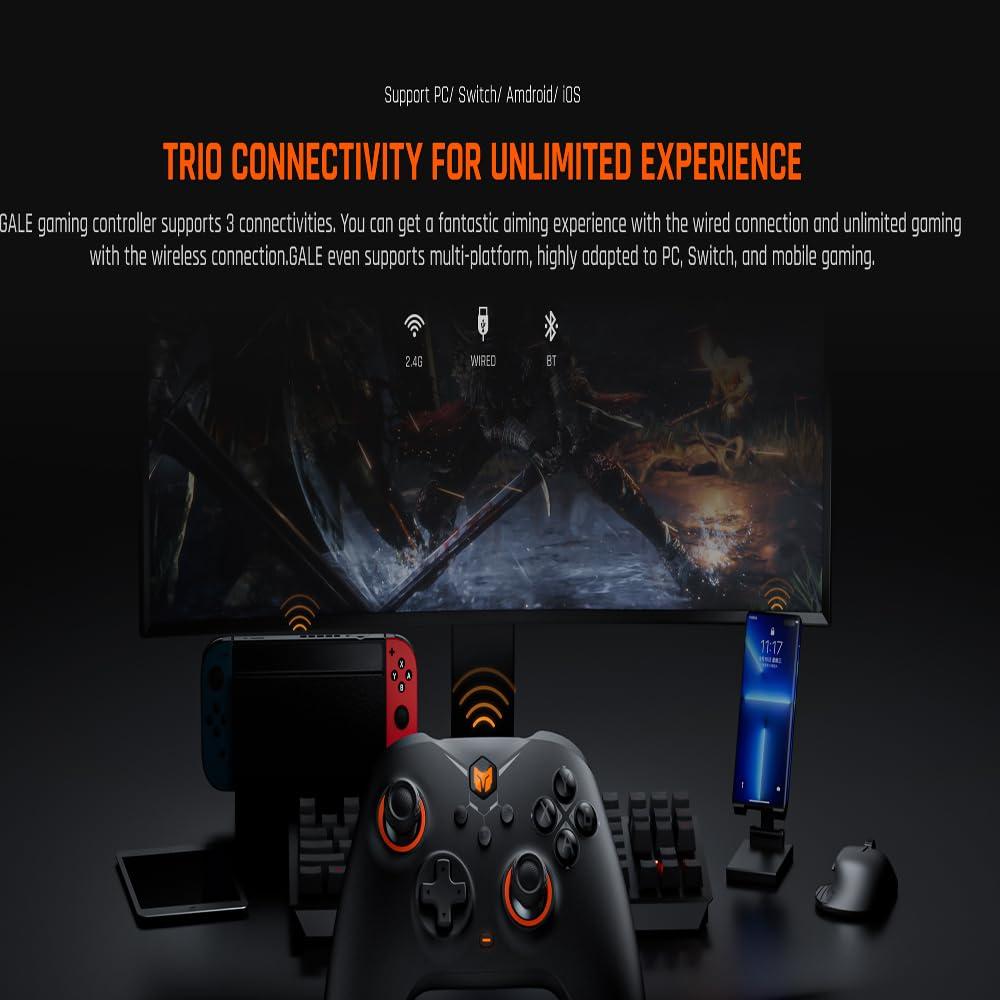 Controlador Inalámbrico BIGBIG WON Gale para PC y Switch - 4 Botones Personalizados