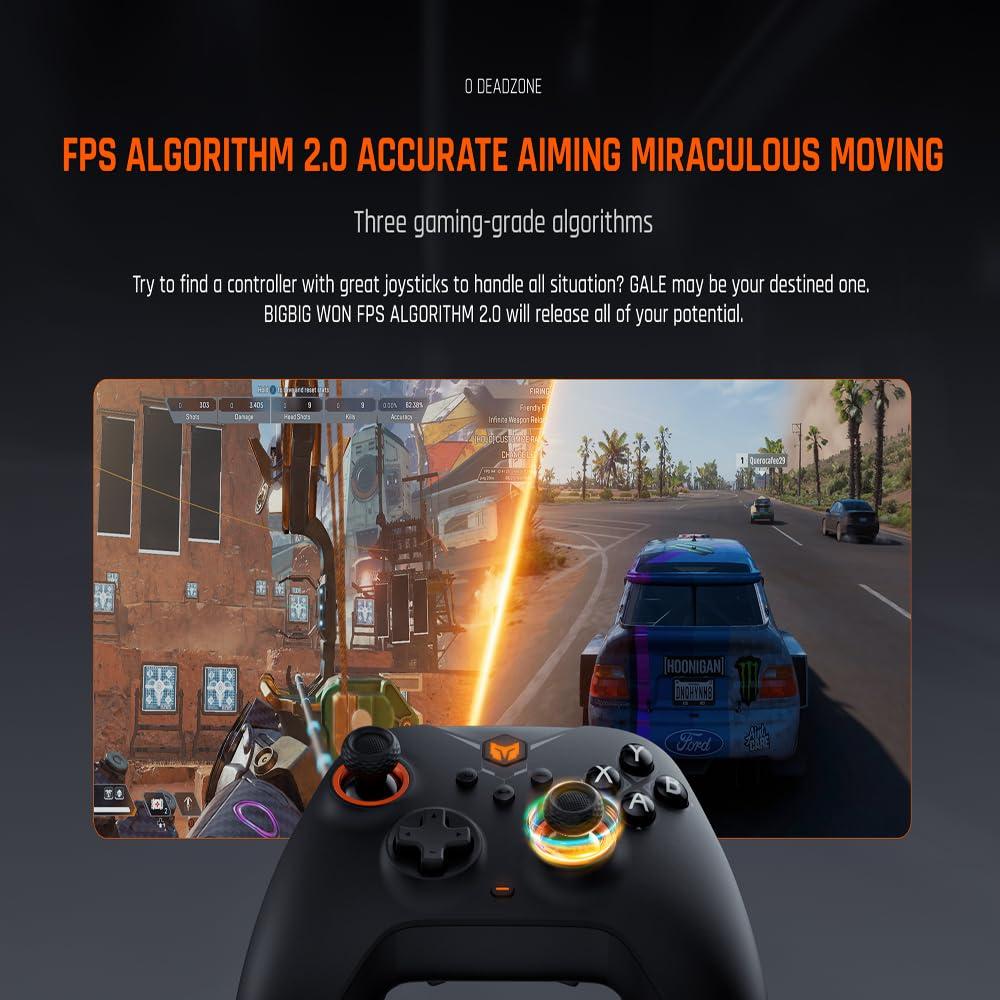 Controlador Inalámbrico BIGBIG WON Gale para PC y Switch - 4 Botones Personalizados