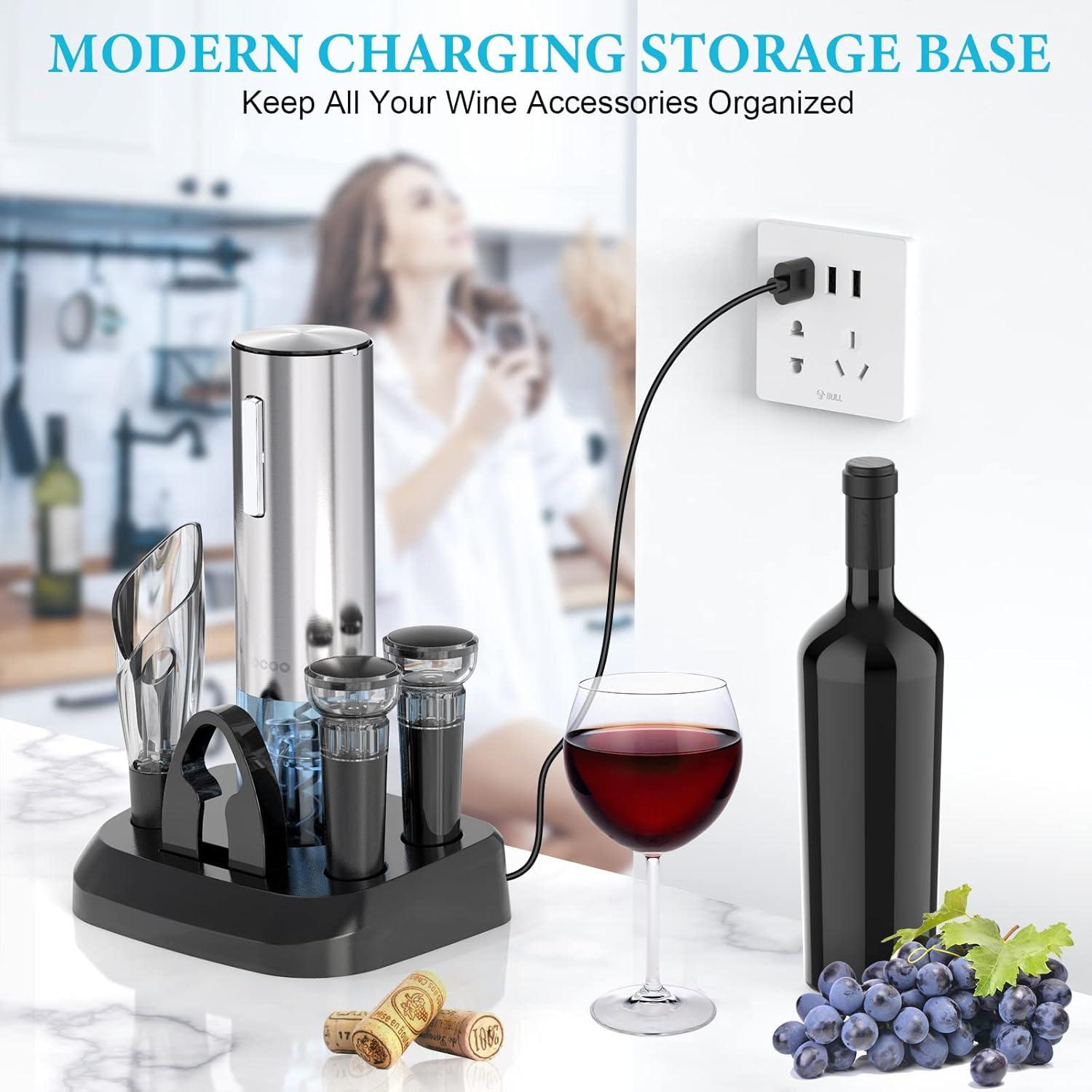 Abridor de Vino Eléctrico Moocoo KPQ-SL Set Completo