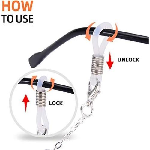 Cadena de Gafas ZOORON 64-77 cm Perlas Premium Ajustable