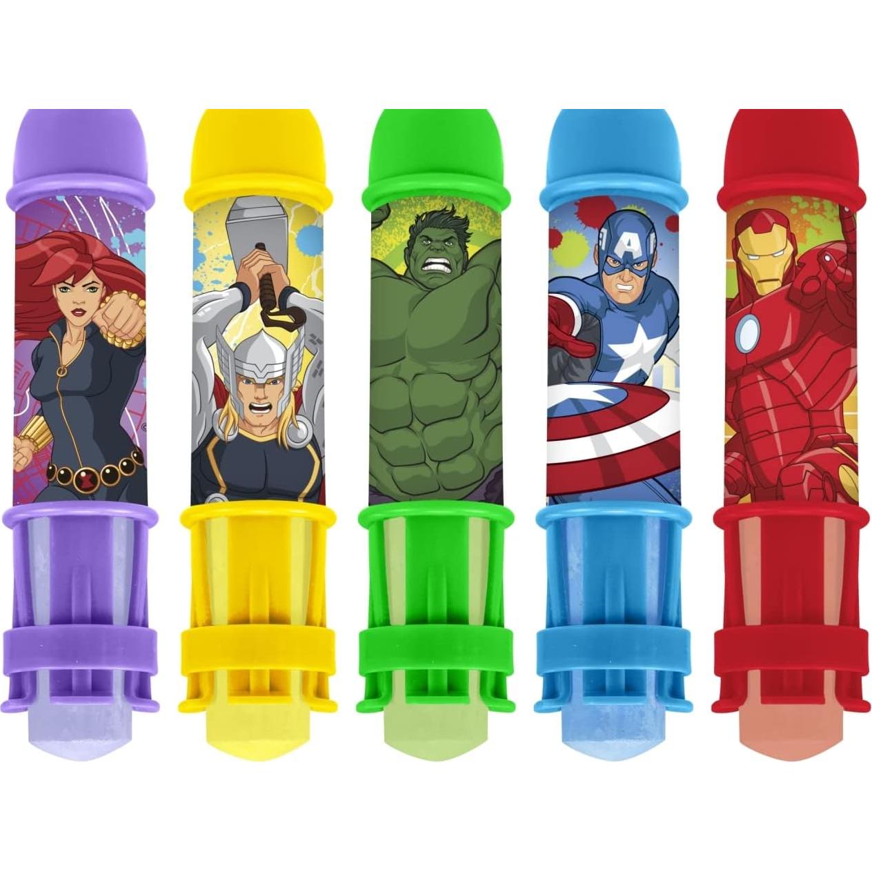 Soporte de Tiza Jumbo Marvel Avengers - 5 Tizas No Tóxicas