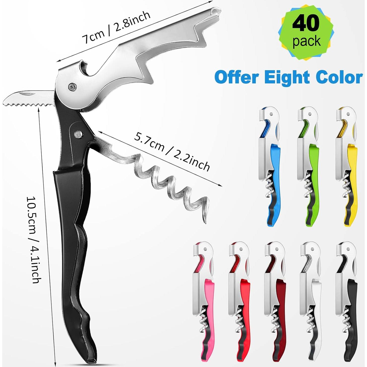 40 Abrebotellas de Vino Honoson 3 en 1 Colores Variados