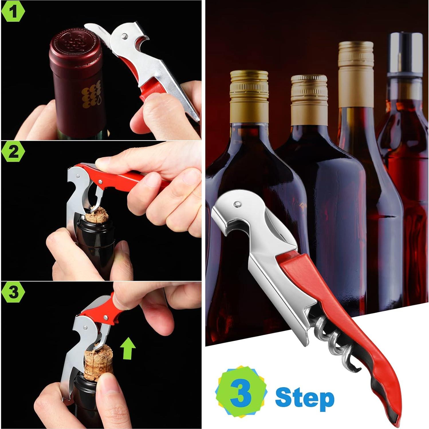 40 Abrebotellas de Vino Honoson 3 en 1 Colores Variados