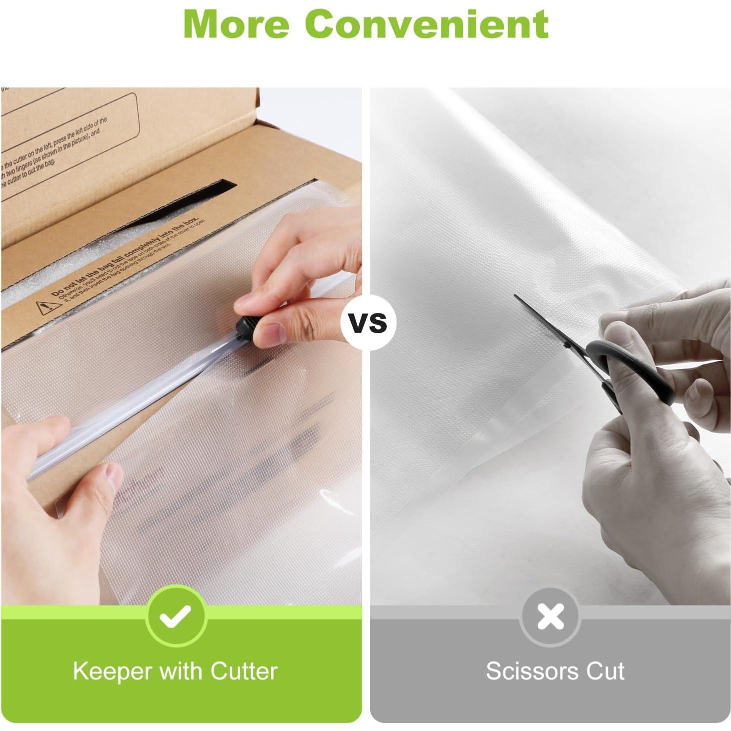 Bolsas de Sellado al Vacío Bonsenkitchen 11" x 45.7m con Cortador