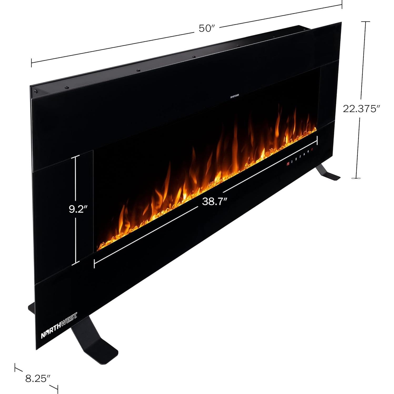 Chimenea Eléctrica Northwest 127 cm con Bluetooth y Control Remoto