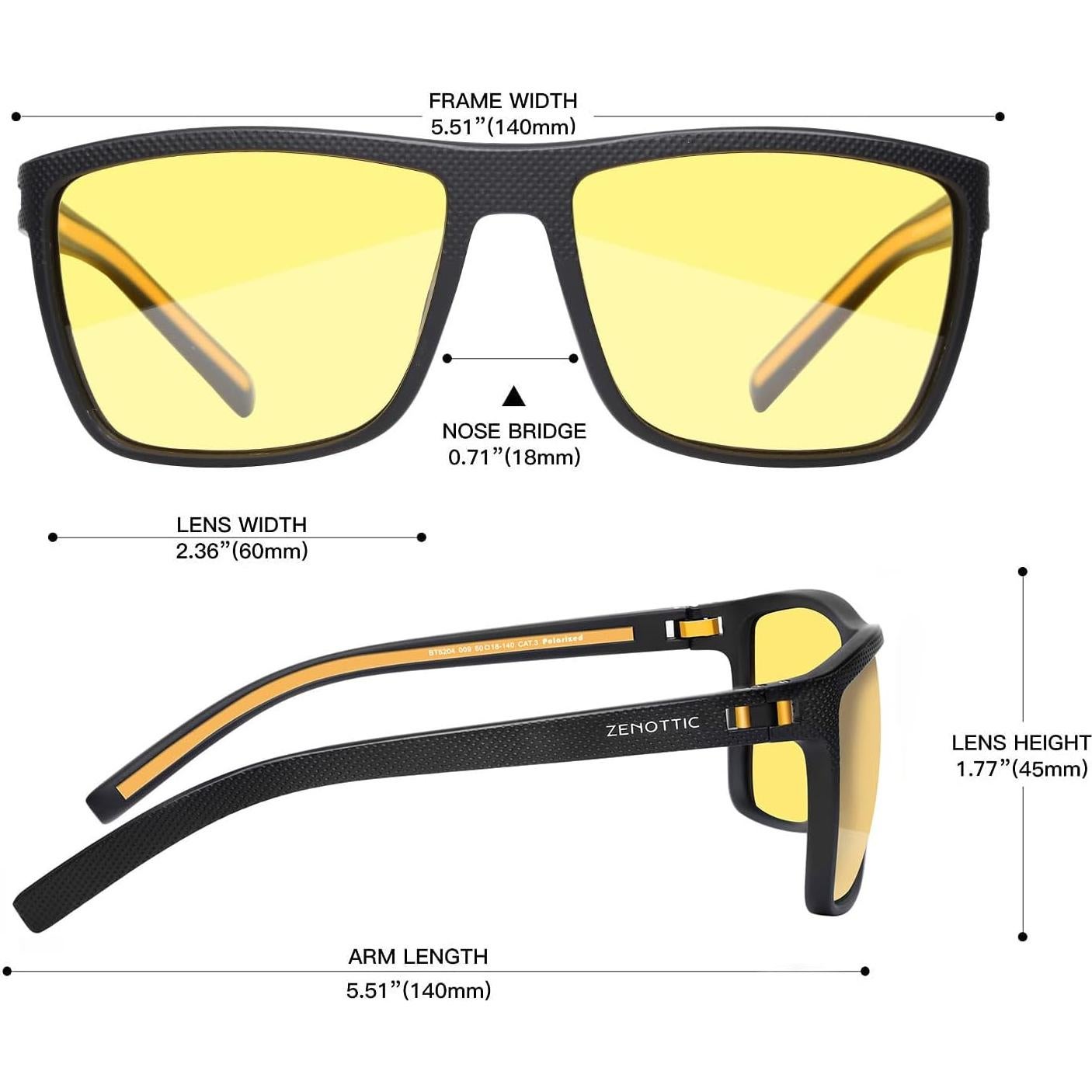 Gafas de sol ZENOTTIC TR90 para hombres con protección UV400