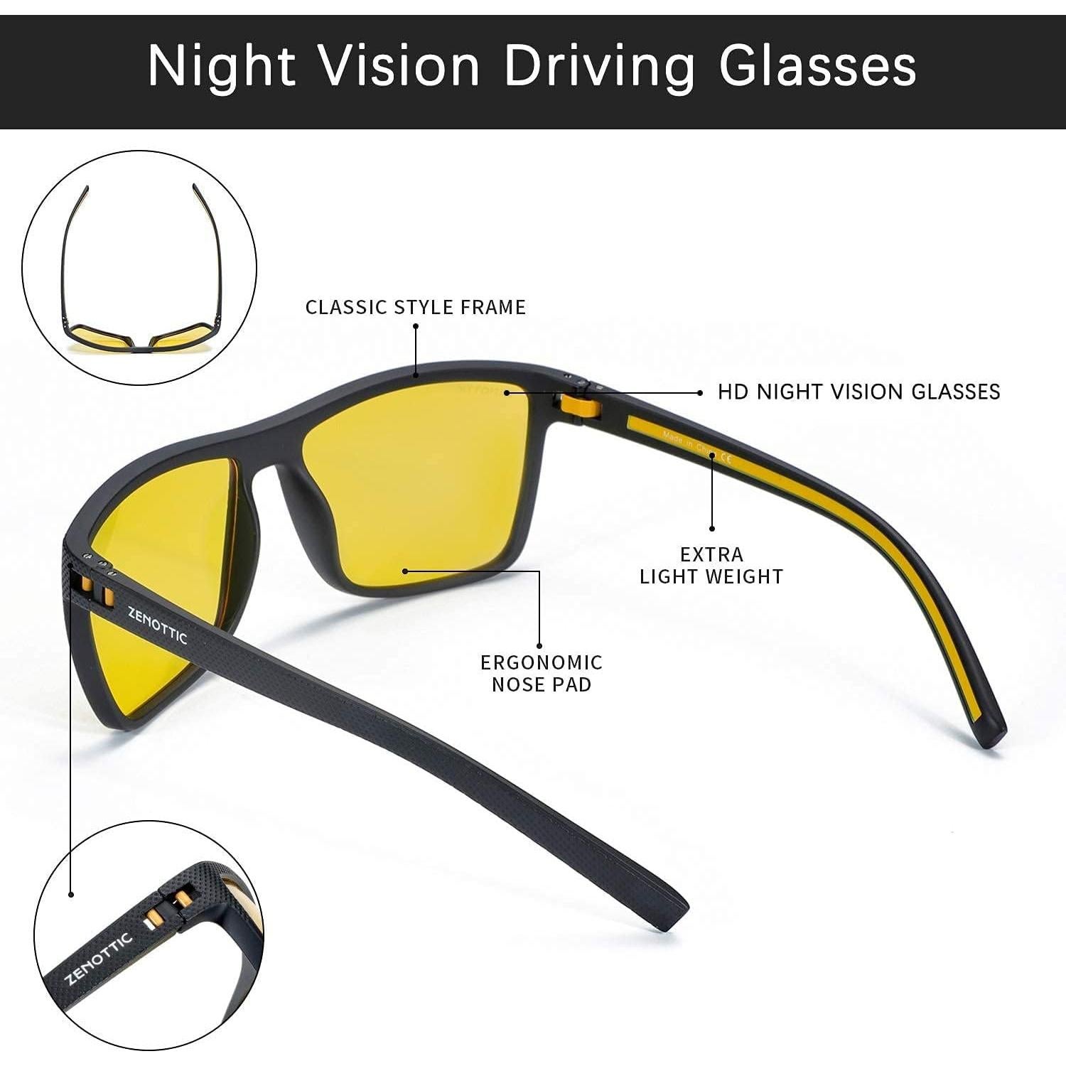 Gafas de sol ZENOTTIC TR90 para hombres con protección UV400