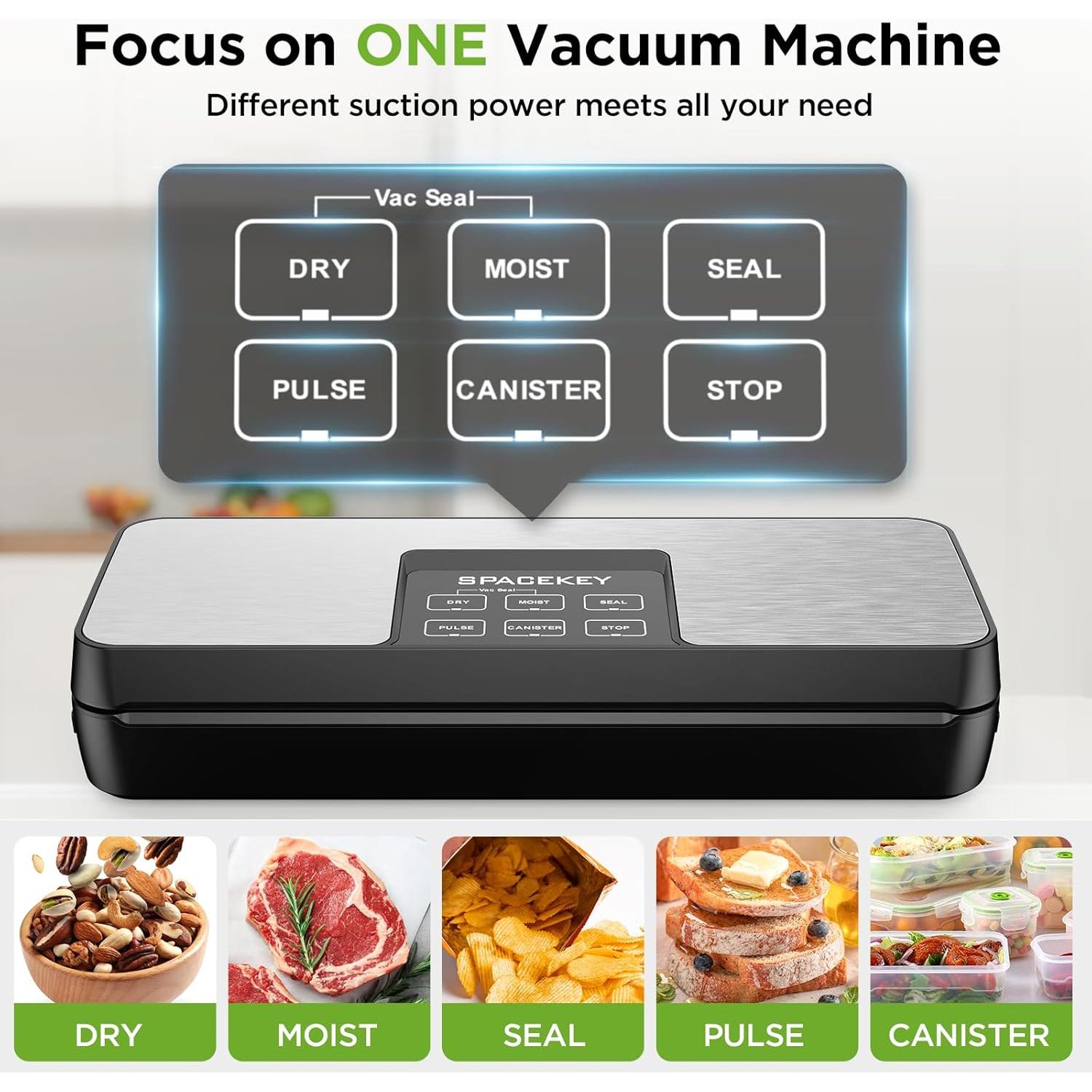 Máquina Selladora al Vacío Spacekey VS8861 110W Plata