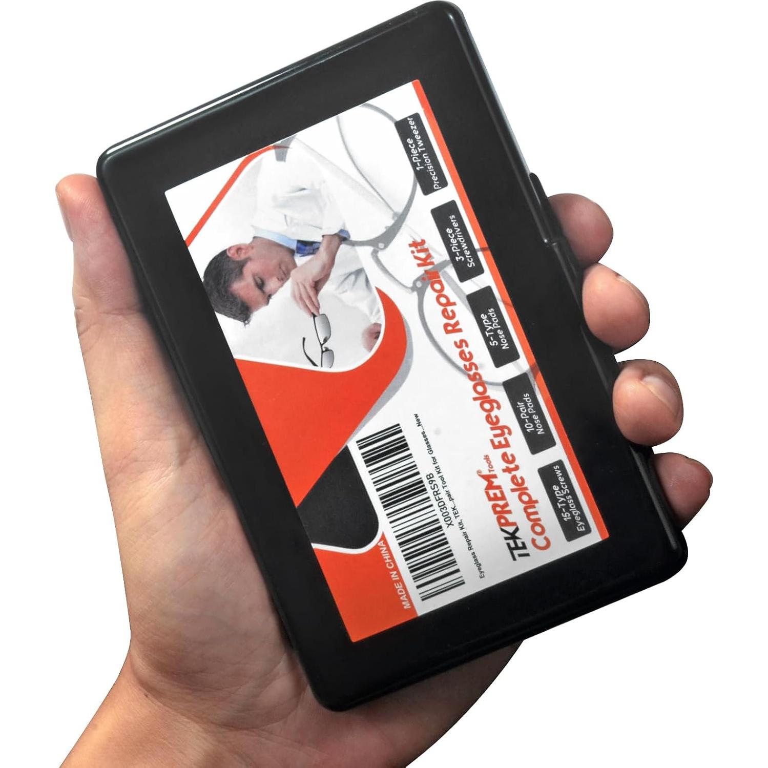 Kit de Reparación de Gafas TEKPREM con Destornilladores y Almohadillas