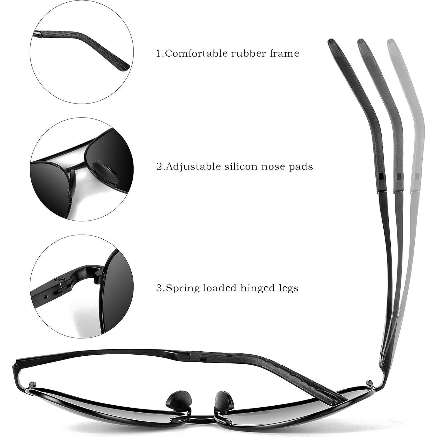 Gafas de Sol Aviador MXNX Polarizadas UV400 Unisex