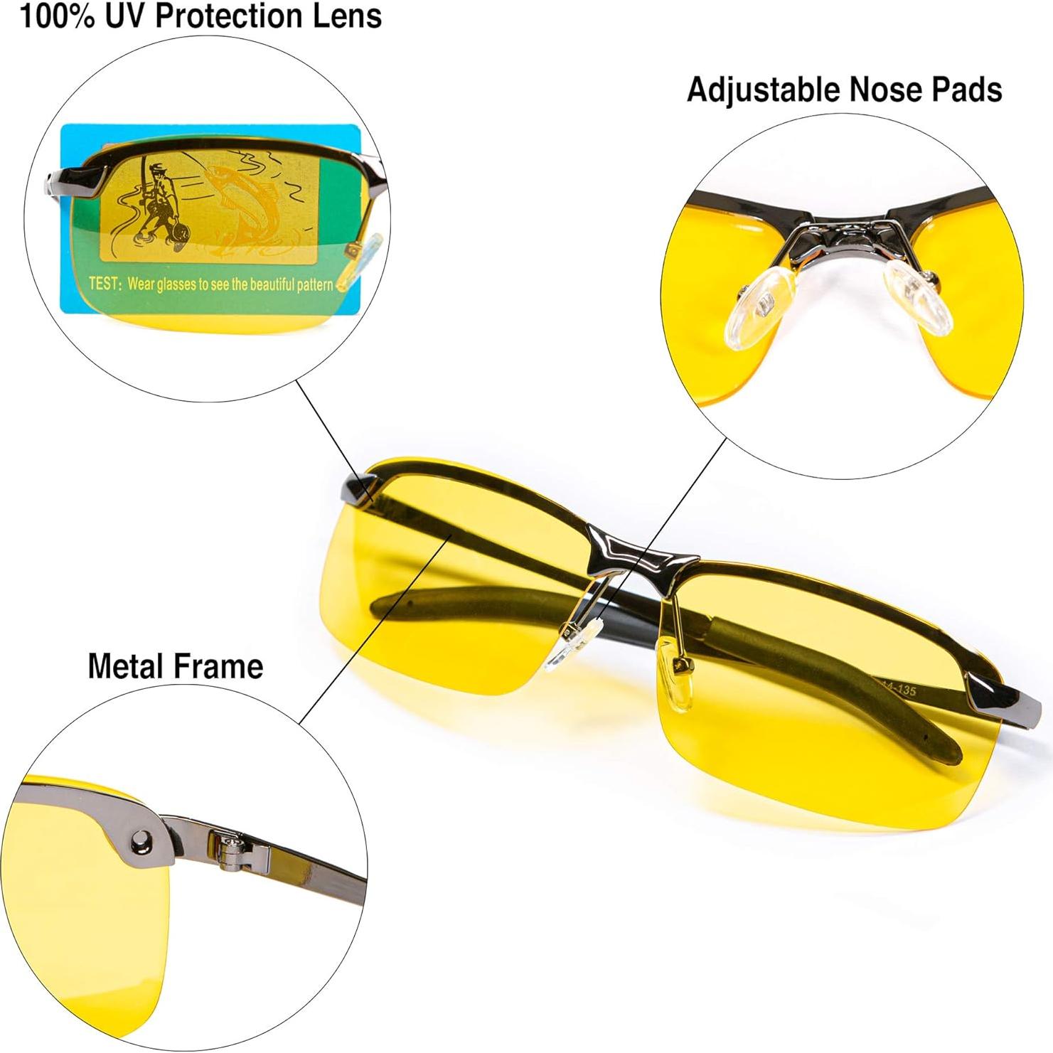 Gafas de Conducción Nocturna Polarizadas Antirreflejo TAC