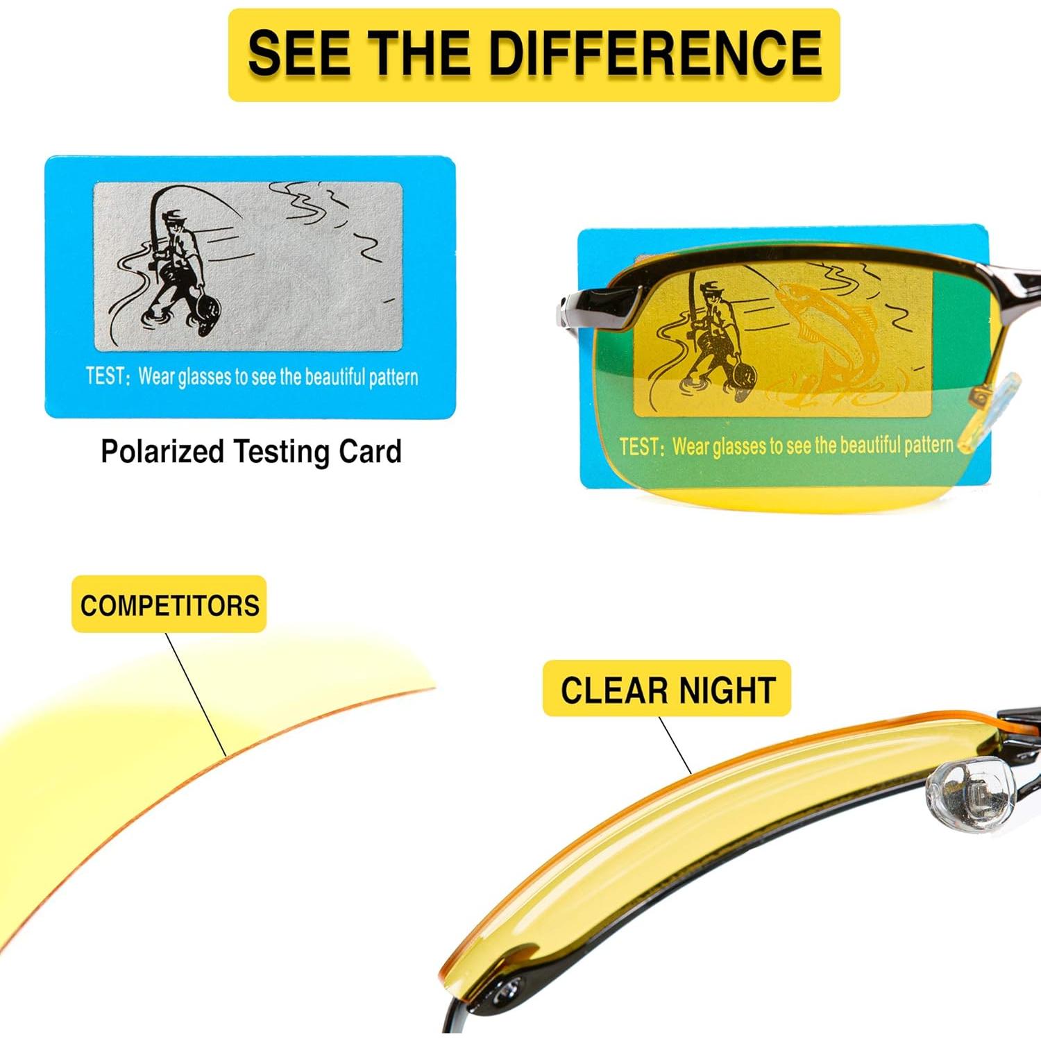 Gafas de Conducción Nocturna Polarizadas Antirreflejo TAC