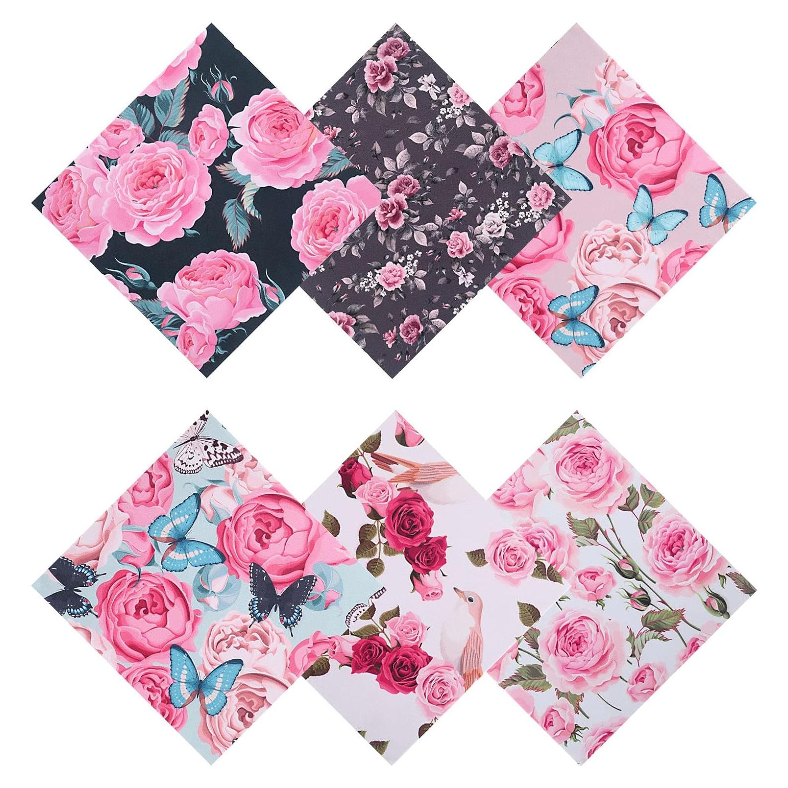 6 Paños de Limpieza de Gafas Microfibra Multicolor Peonía