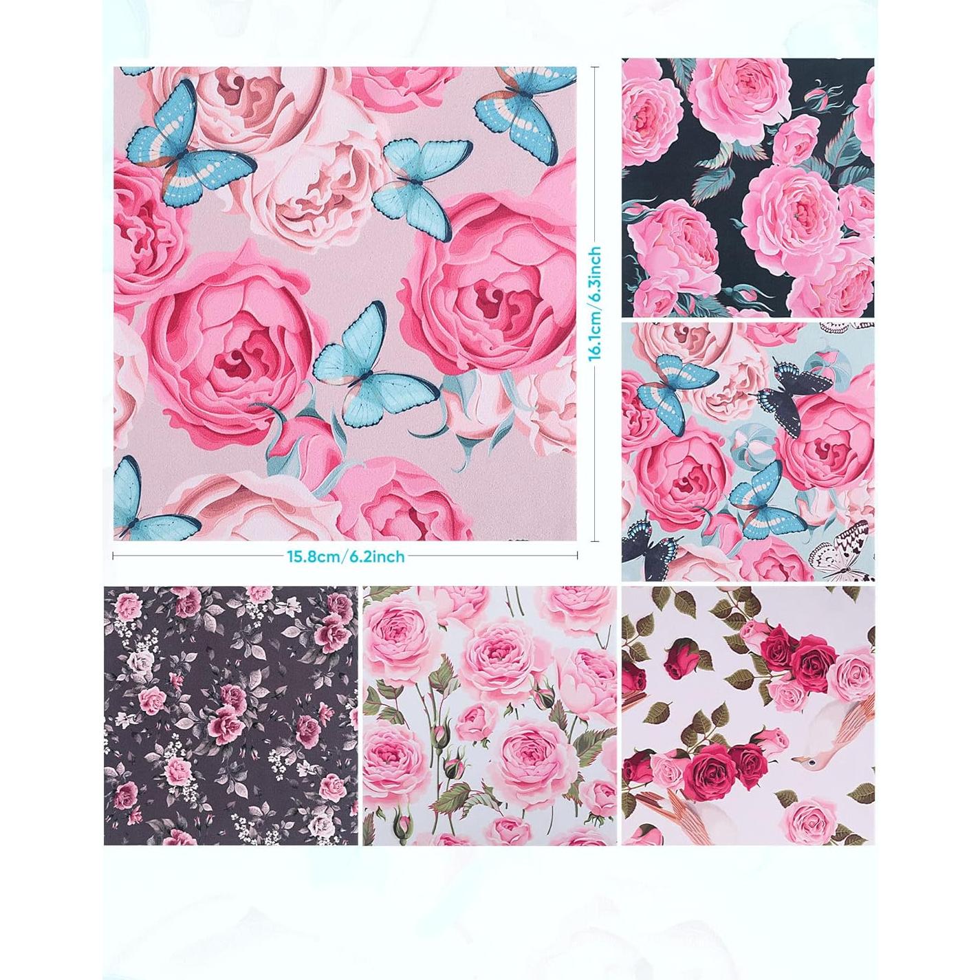 6 Paños de Limpieza de Gafas Microfibra Multicolor Peonía