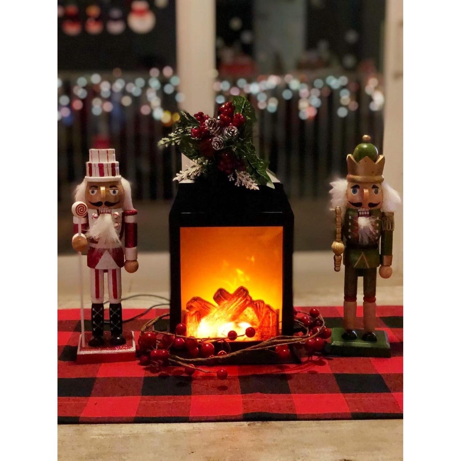 Linterna de Chimenea Decorativa Decanit con Temporizador 30.5 cm