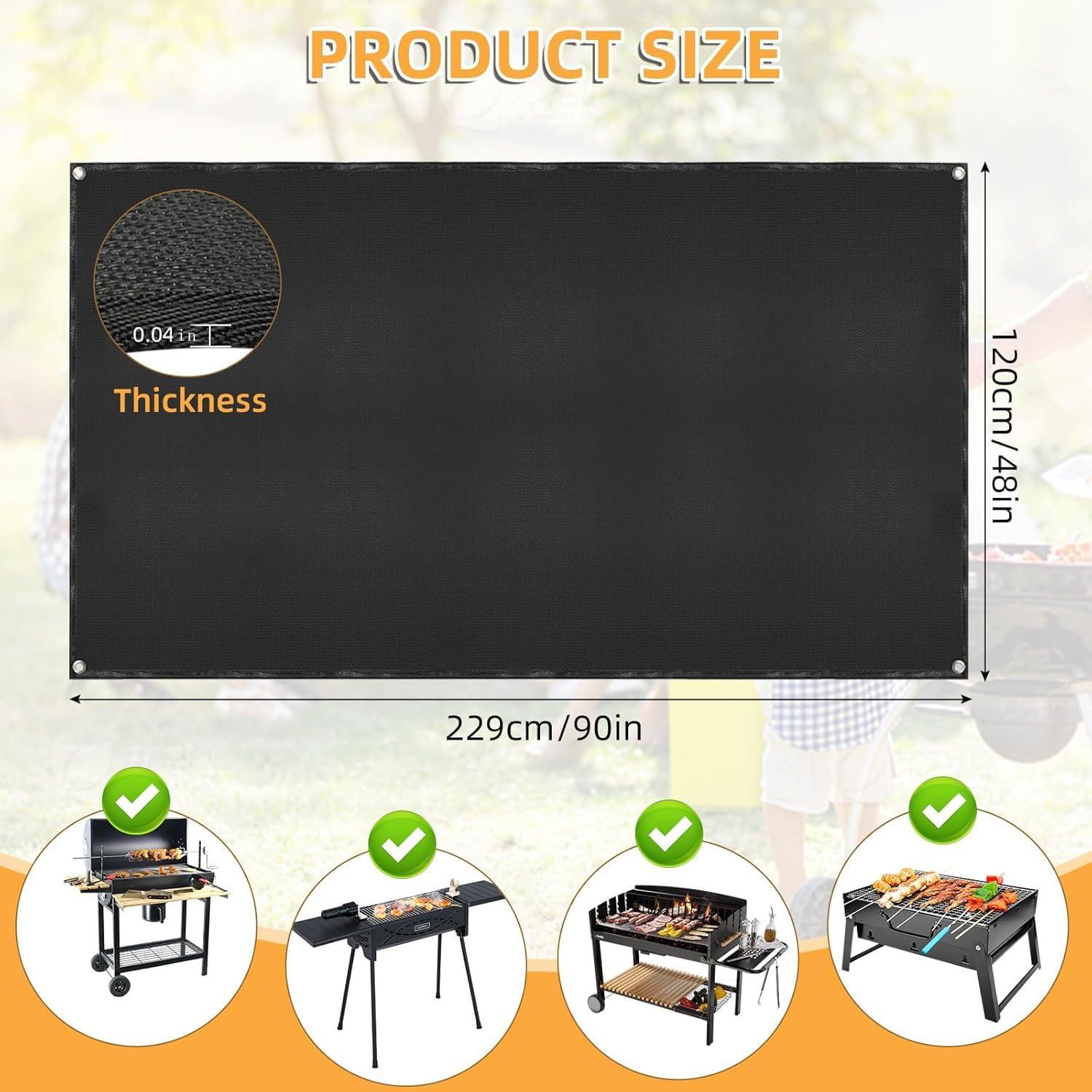 Alfombrilla para Parrilla SONGC 228,6x121,9cm Resistente al Calor