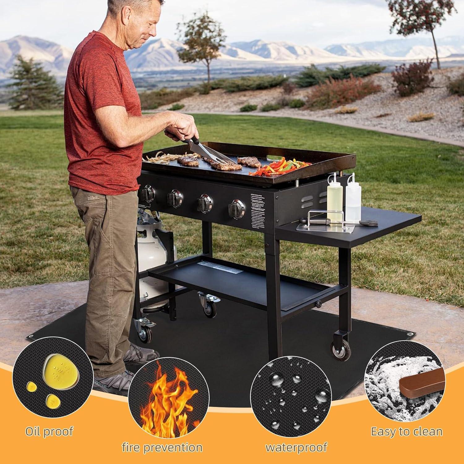 Alfombrilla para Parrilla SONGC 228,6x121,9cm Resistente al Calor