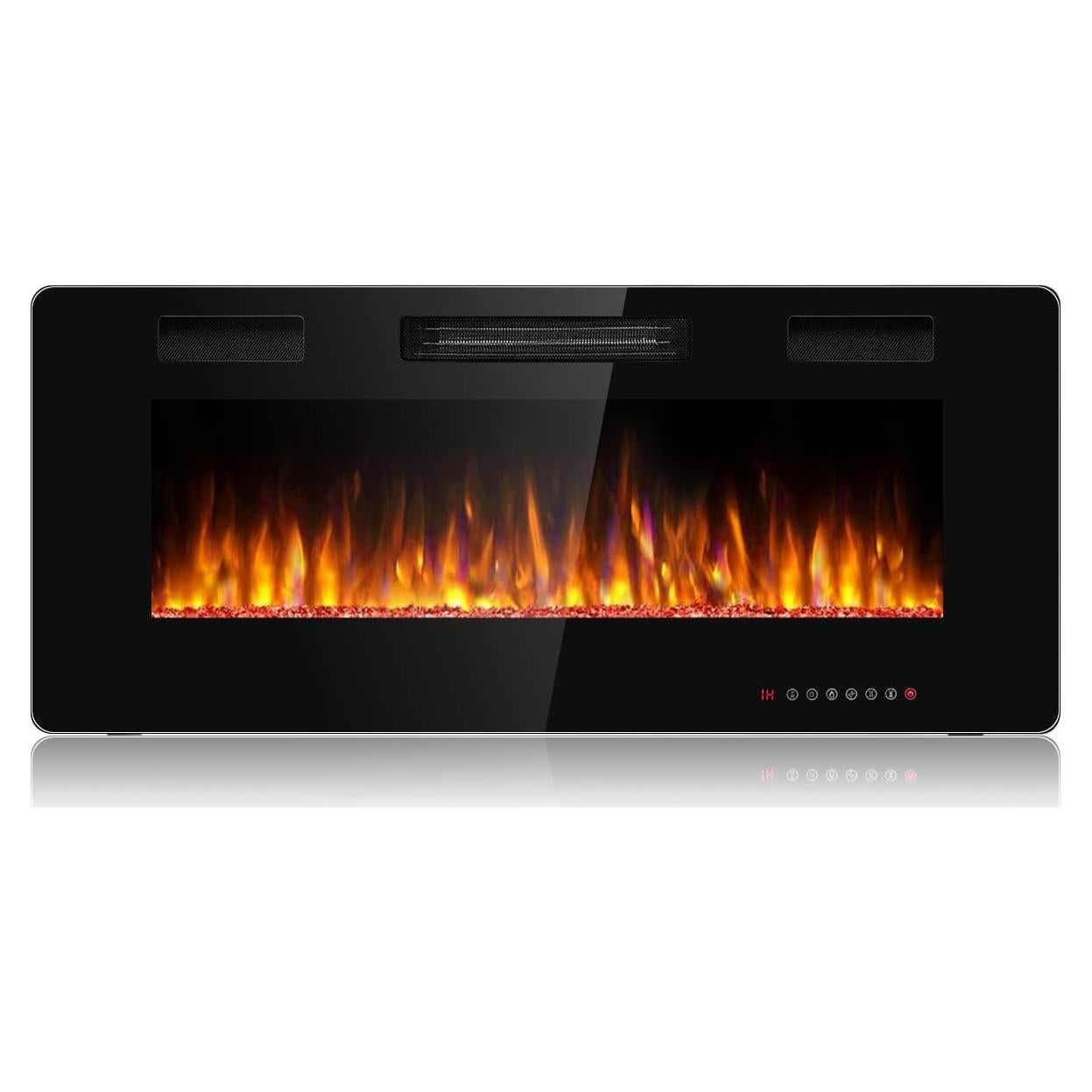 Chimenea Eléctrica Empotrada Tangkula 106.68 cm con Control Remoto