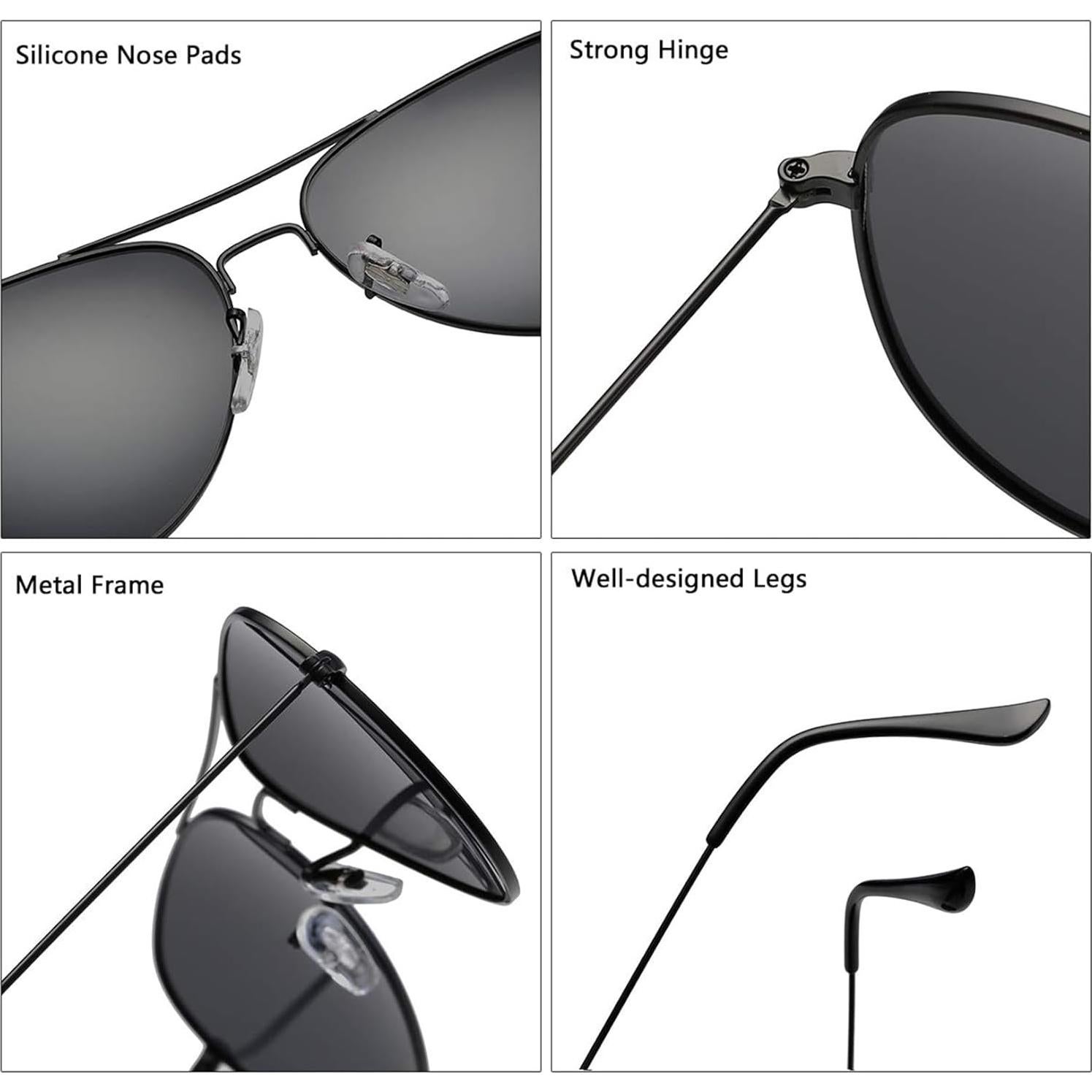 Gafas de sol polarizadas Ziwanule unisex de metal