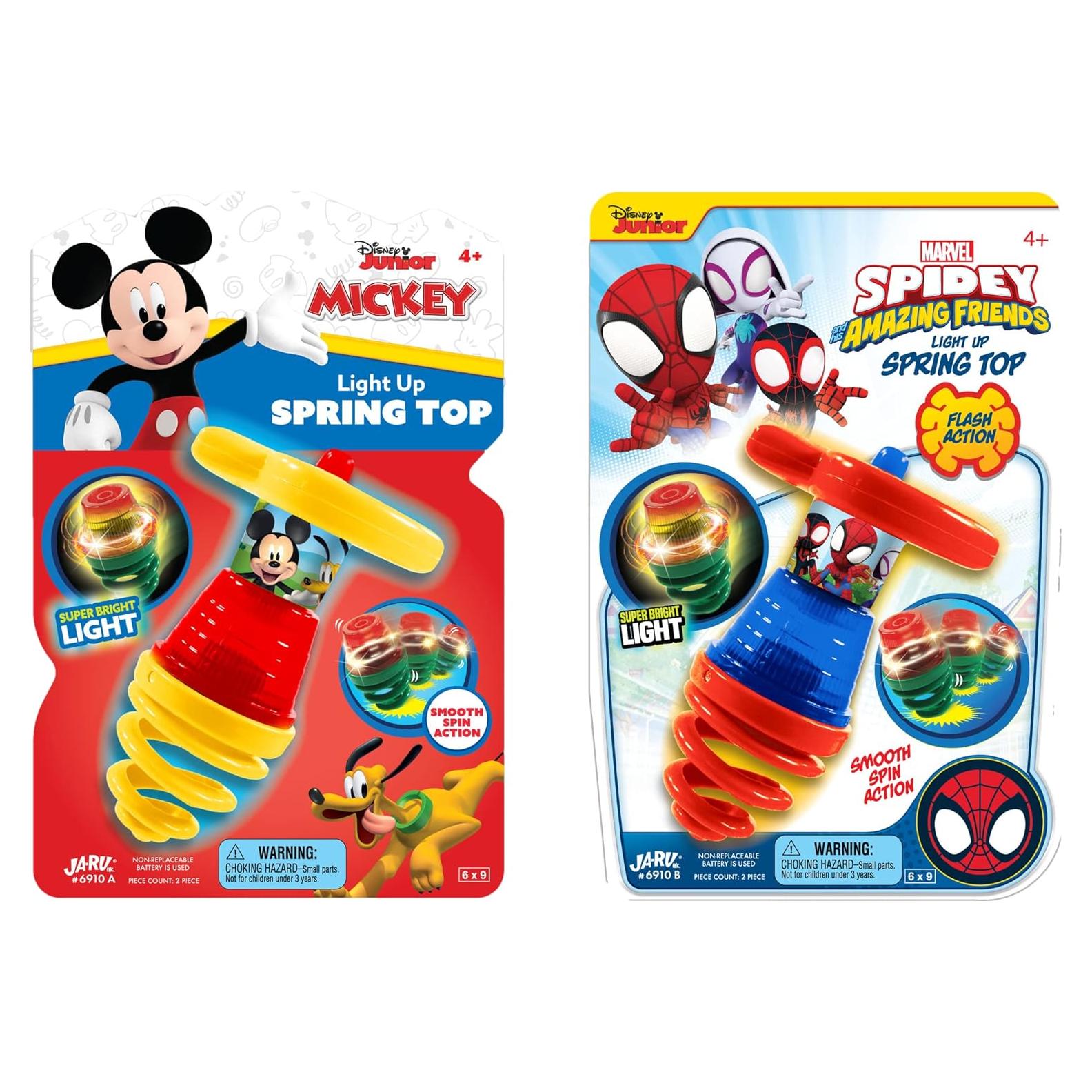 Trompos Giratorios Iluminados Disney Marvel - 2 Unidades