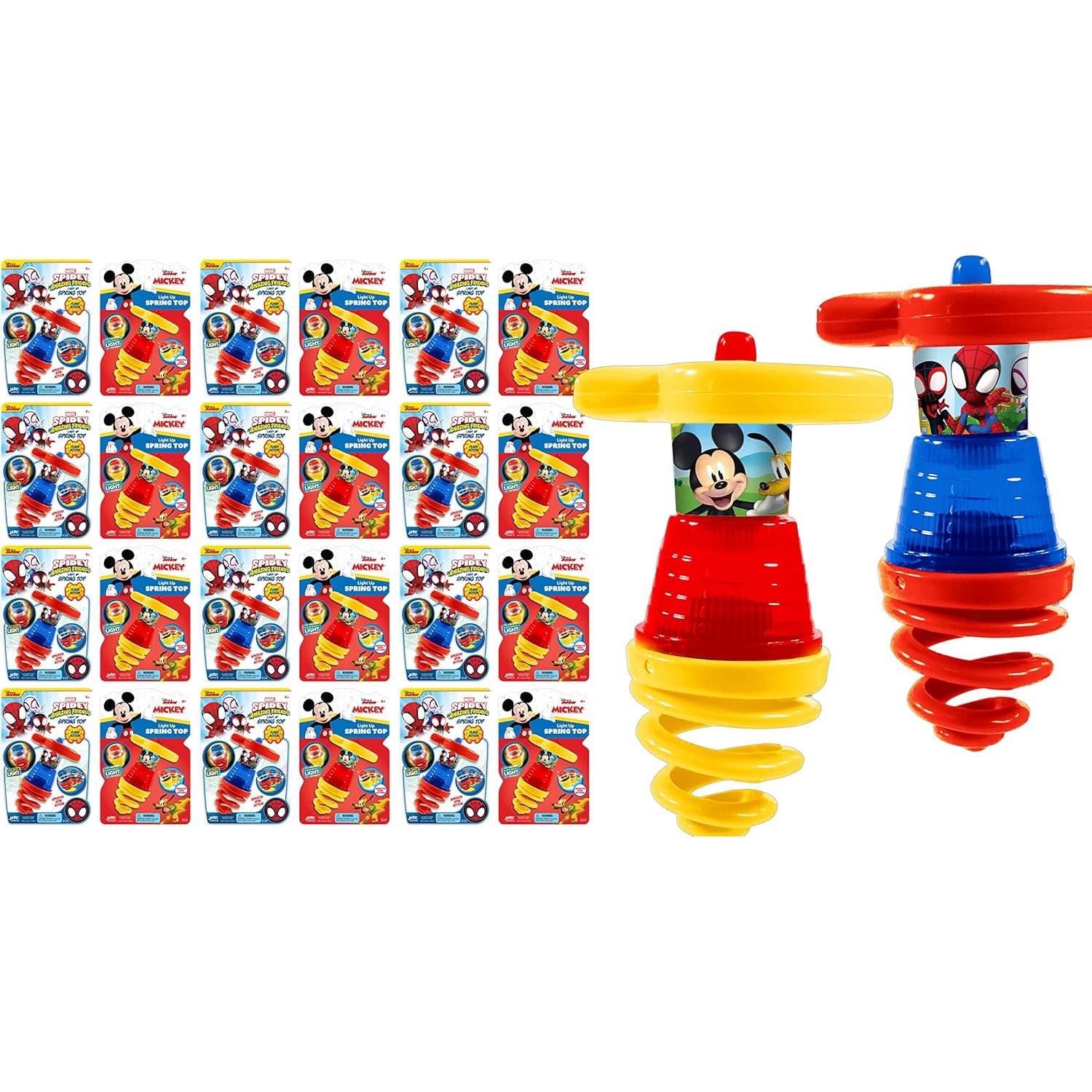 Trompos Giratorios Iluminados Disney Marvel - 2 Unidades