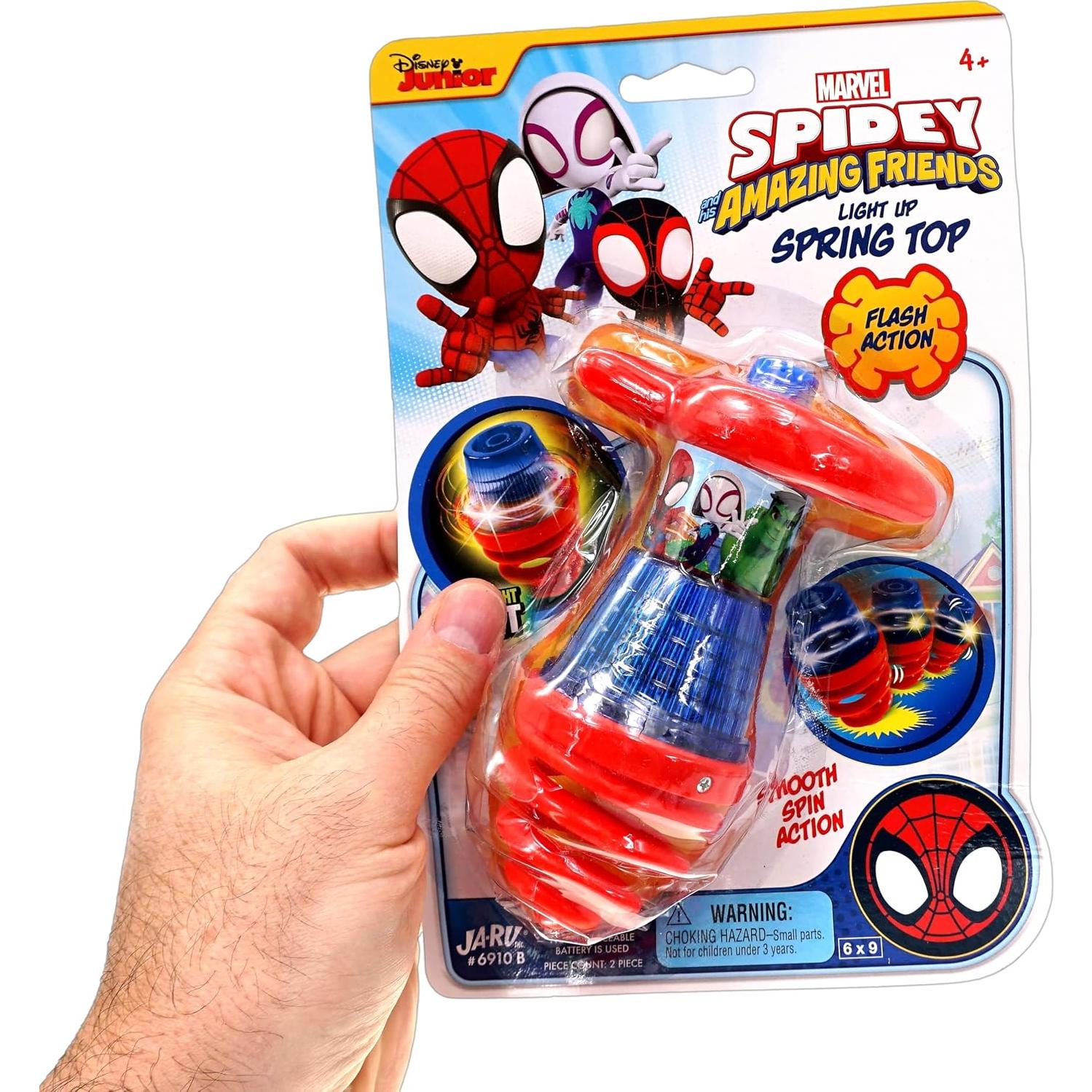 Trompos Giratorios Iluminados Disney Marvel - 2 Unidades