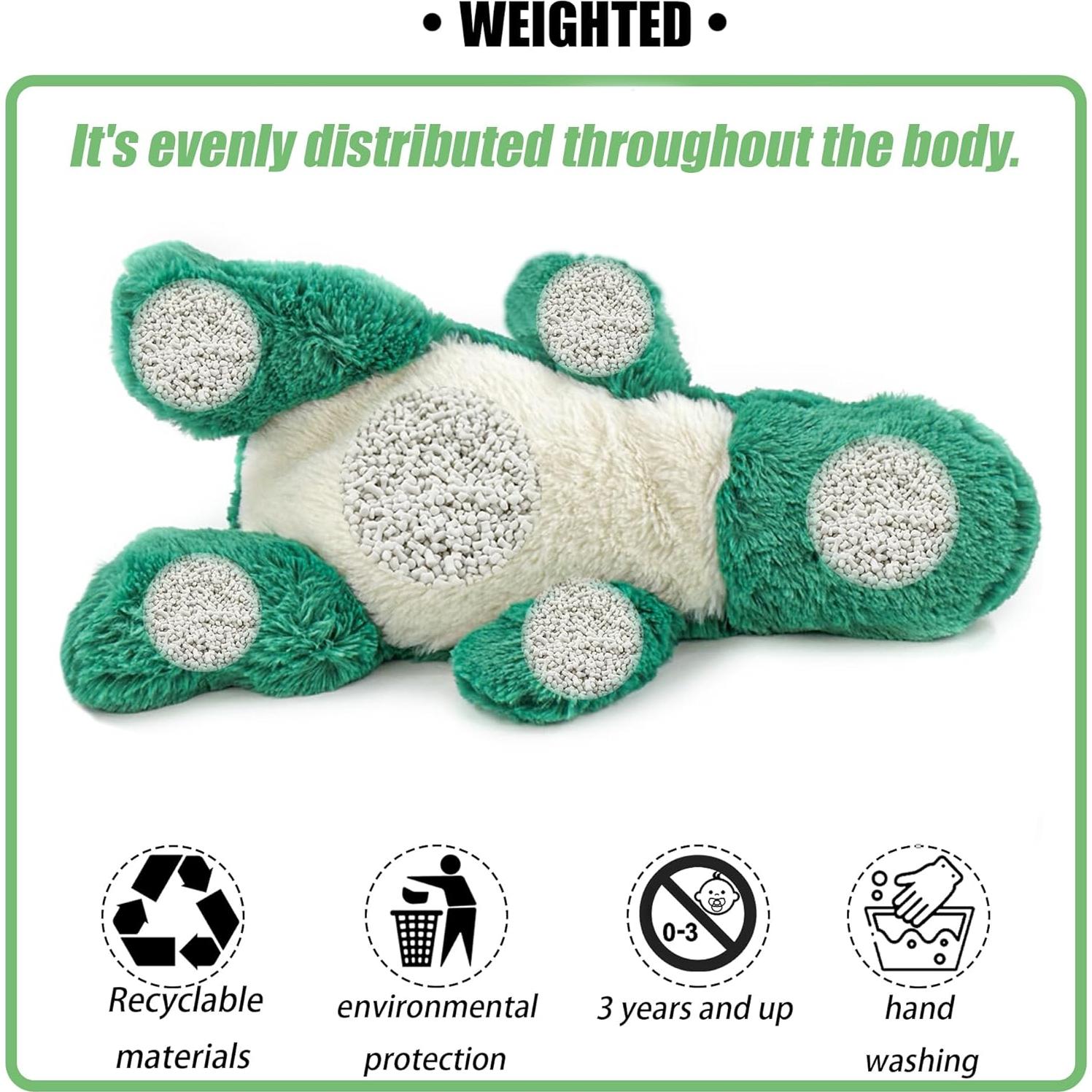 Peluche con Peso YOUBLEK Dinosaurio Verde 40 cm 0.88 kg