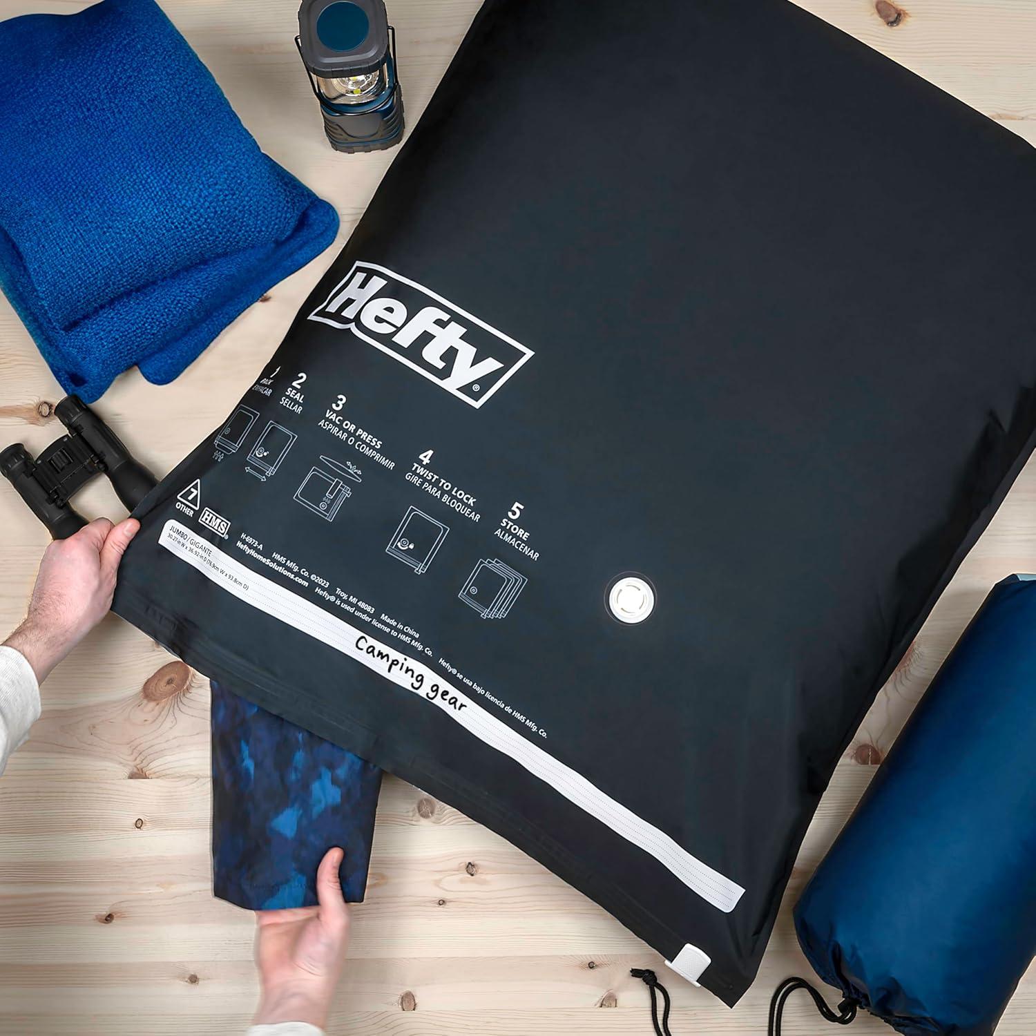 Bolsas de Almacenamiento al Vacío Hefty MAX 3 Jumbo 76x91 cm